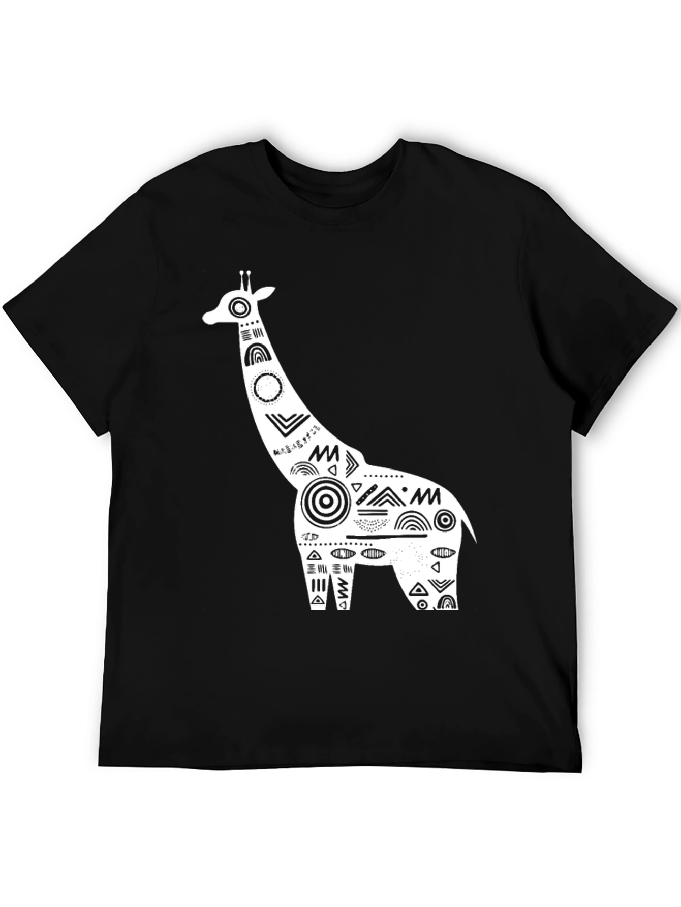 Black Giraffe Graphic Tee - Black Cotton view 5