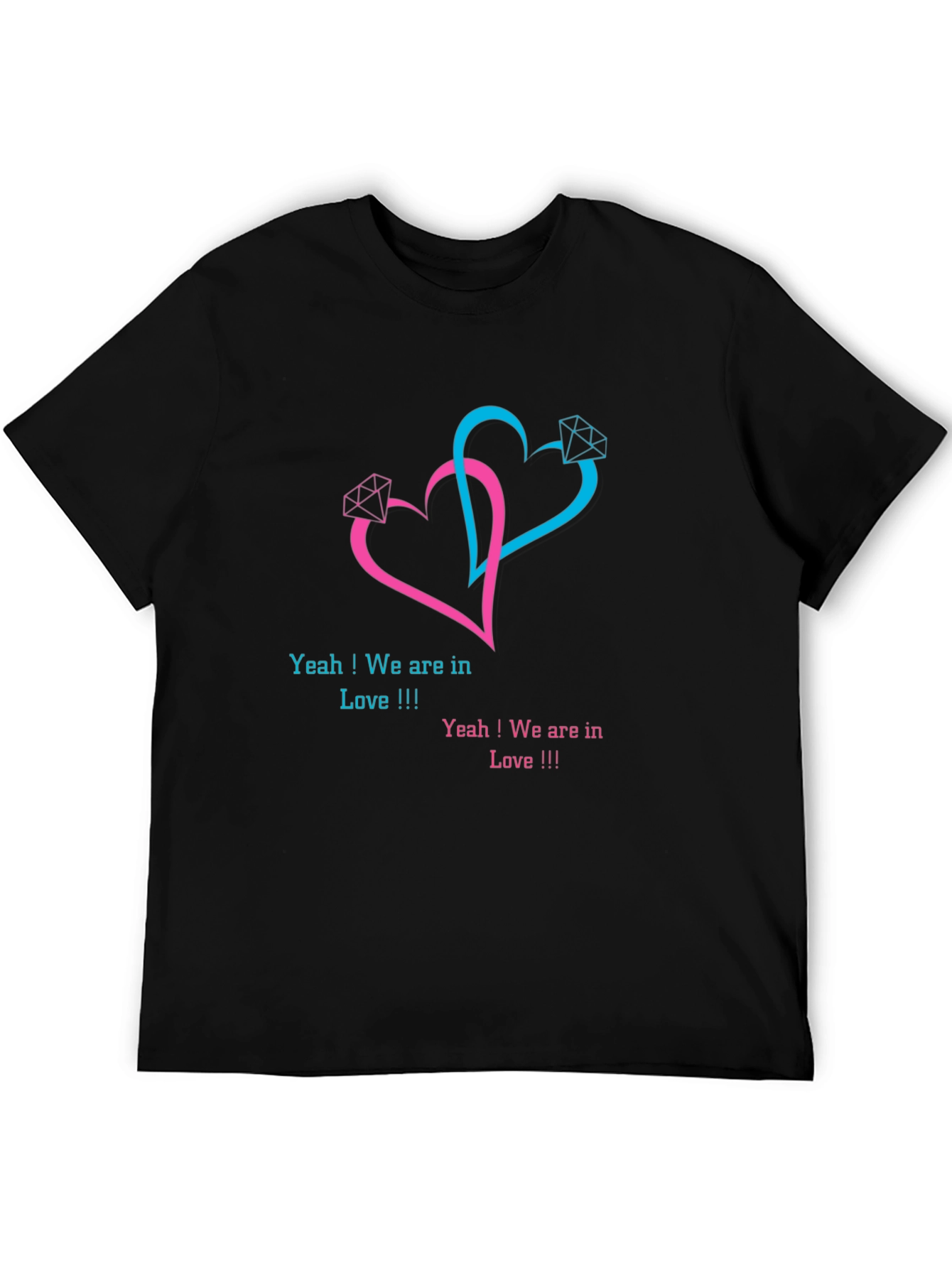Black Love Hearts T-Shirt - Stylish Graphic Tee view 5