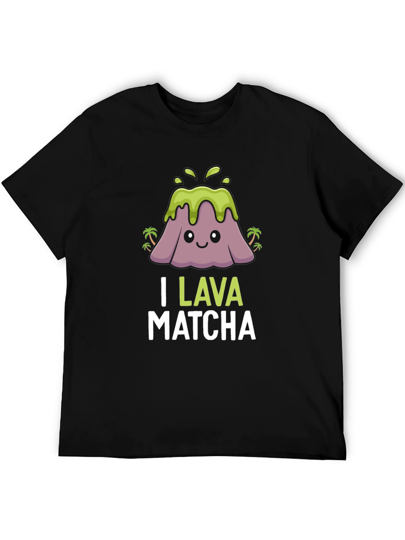Black I Lava Matcha T-Shirt - Cute Kawaii Volcano Tee view 5