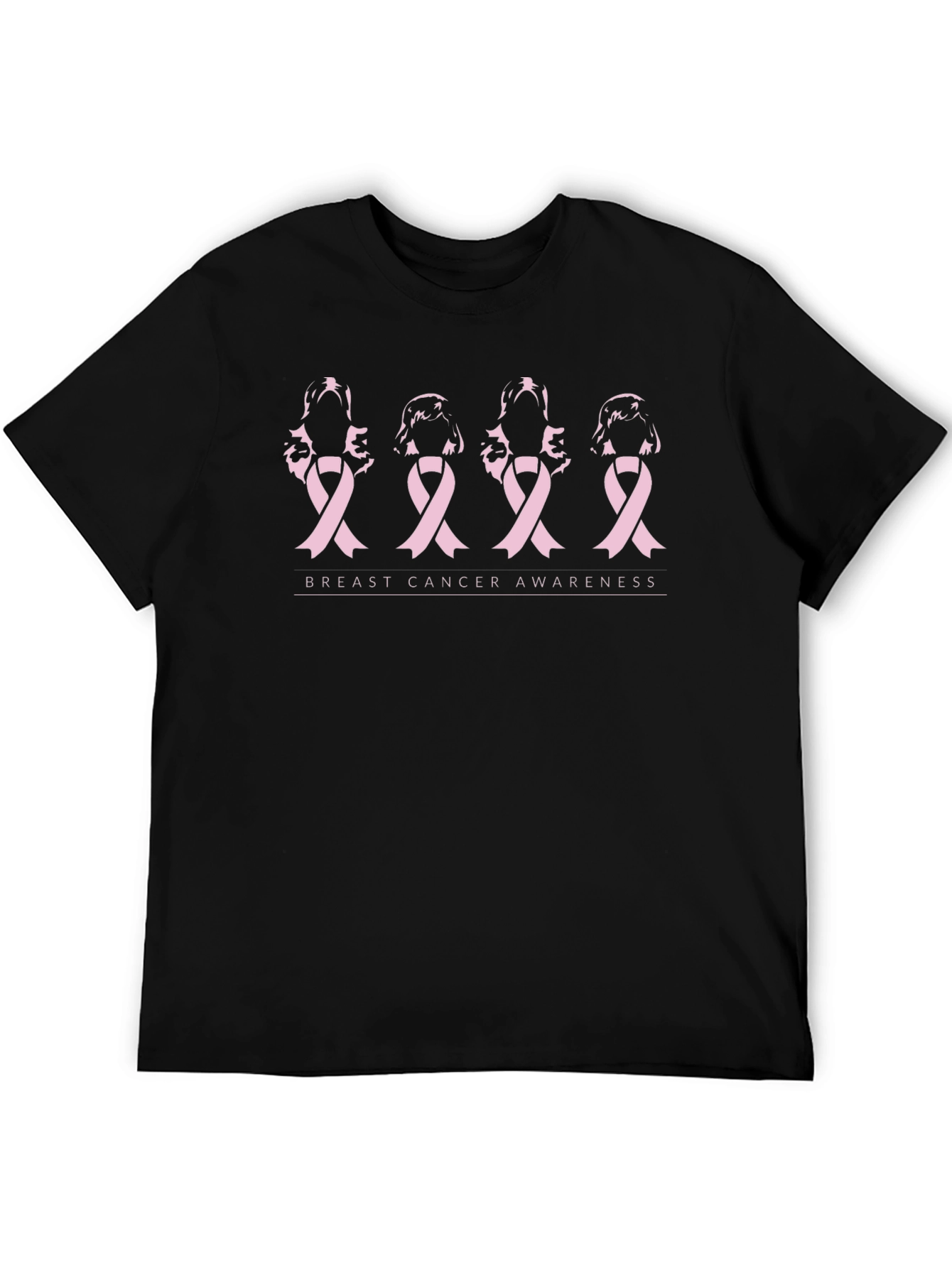 Black Breast Cancer Awareness Graphic Tee view 5
