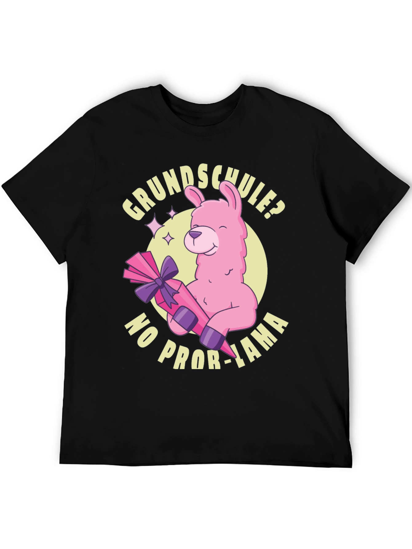 Black Grundschule? No Prob-Lama Graphic T-Shirt view 5
