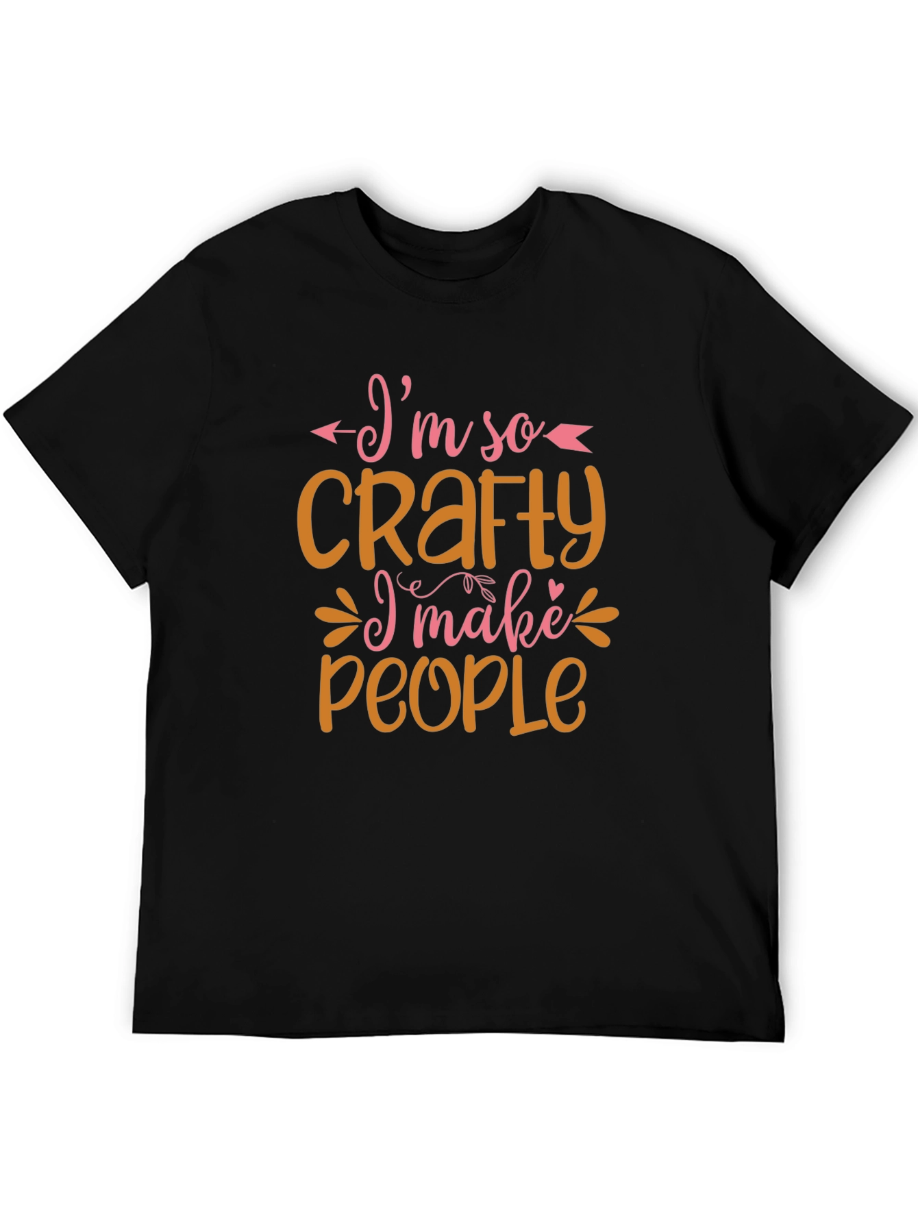 Black I'm So Crafty T-Shirt - Funny DIY Hobby Tee view 5