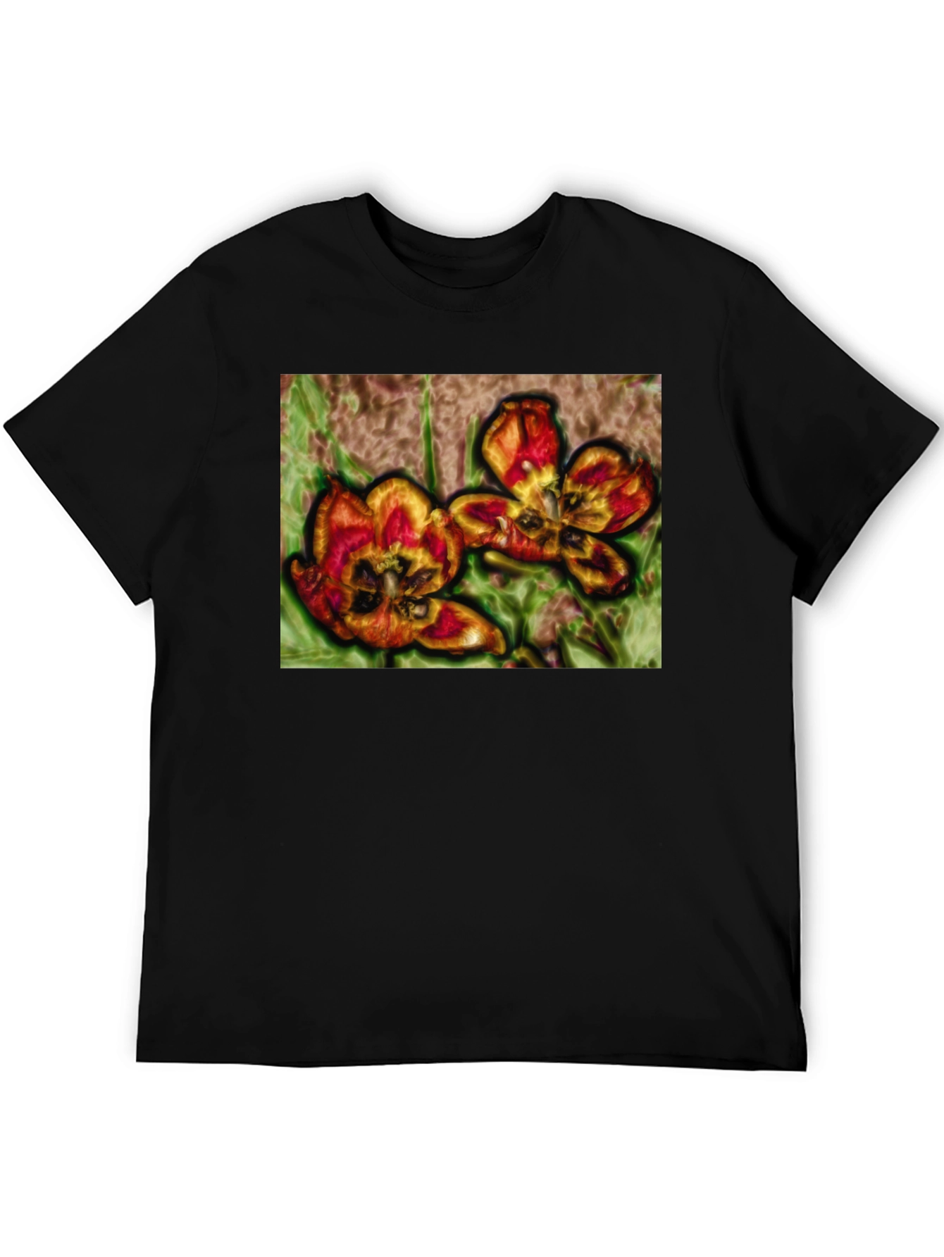 Floral Graphic Print T-Shirt - 5