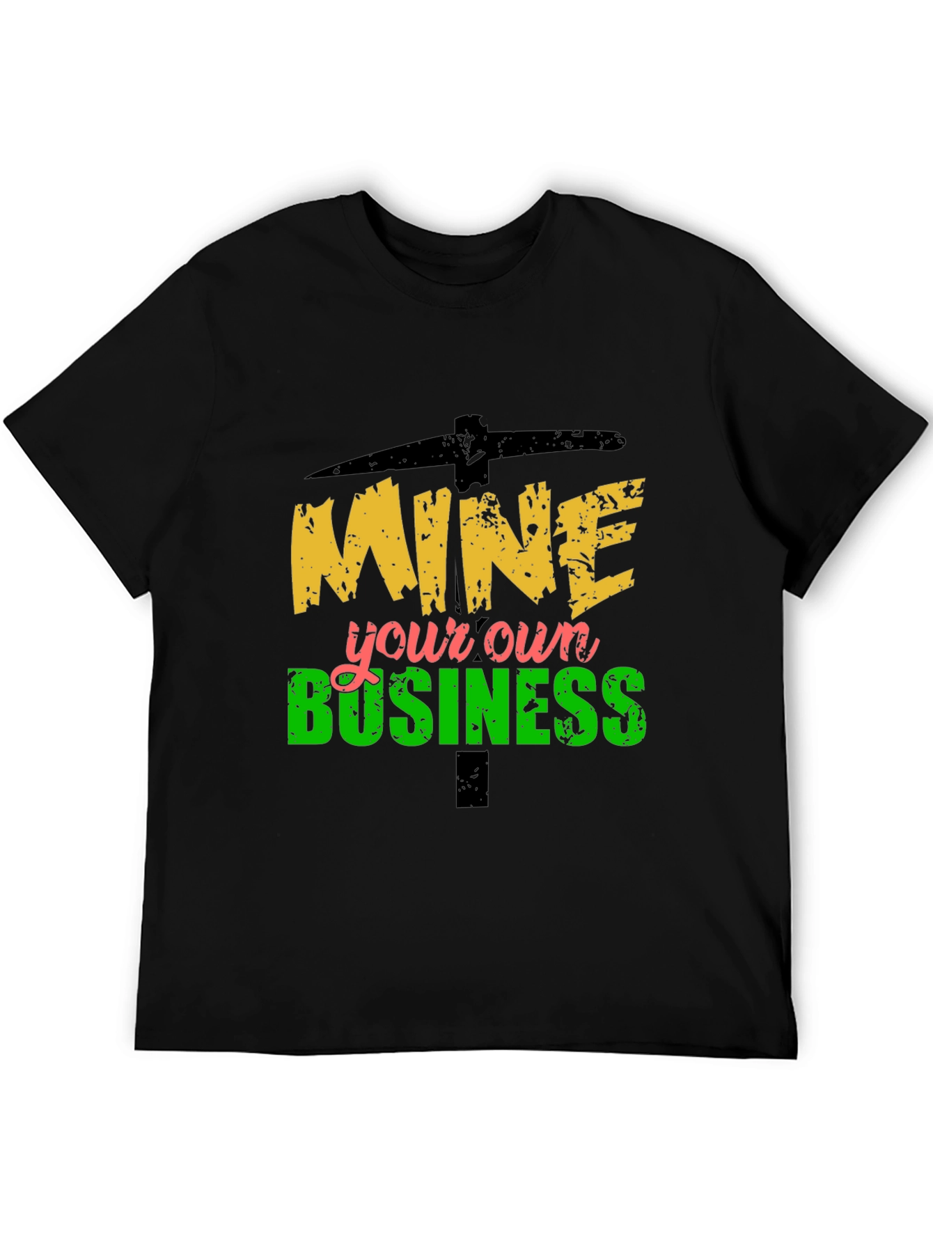 Black Mine Your Own Business Graphic Tee view 5