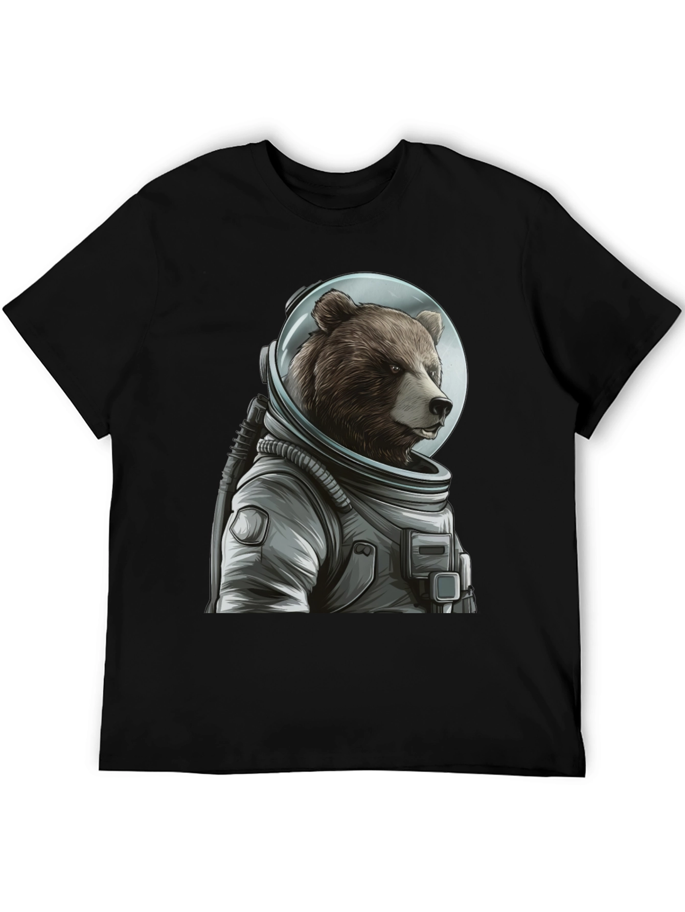Black Bear Astronaut Graphic T-Shirt - Space Explorer view 5
