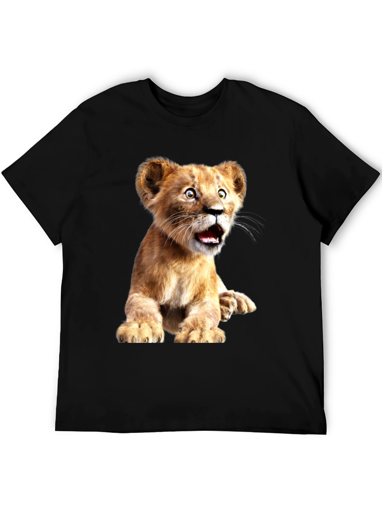 Black Lion Cub Graphic Tee - Soft Cotton Blend view 5