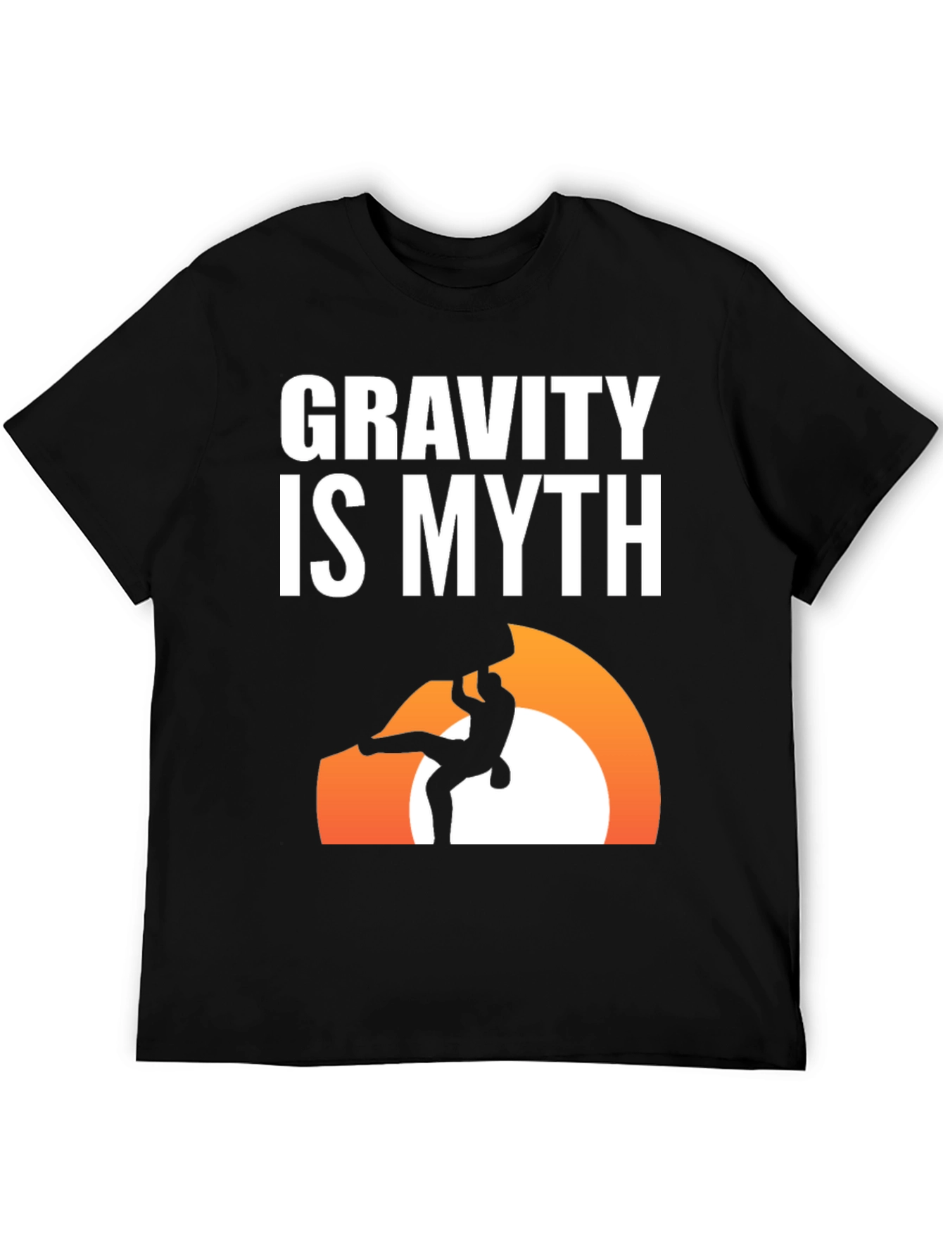 Black Gravity is Myth T-Shirt - Rock Climbing Design view 5