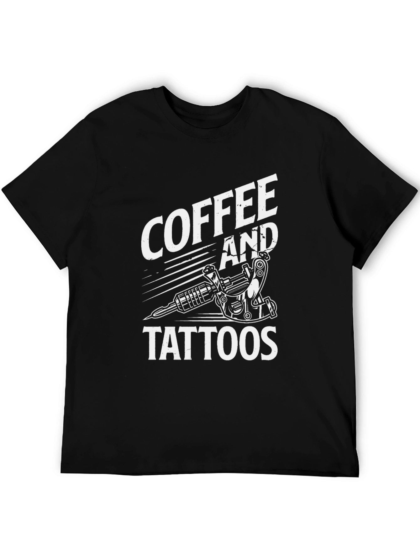 Black Coffee and Tattoos Graphic Tee - Black view 5