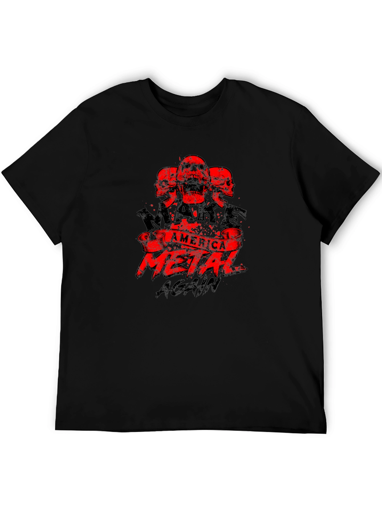 Black Make America Metal Again Graphic Tee view 5