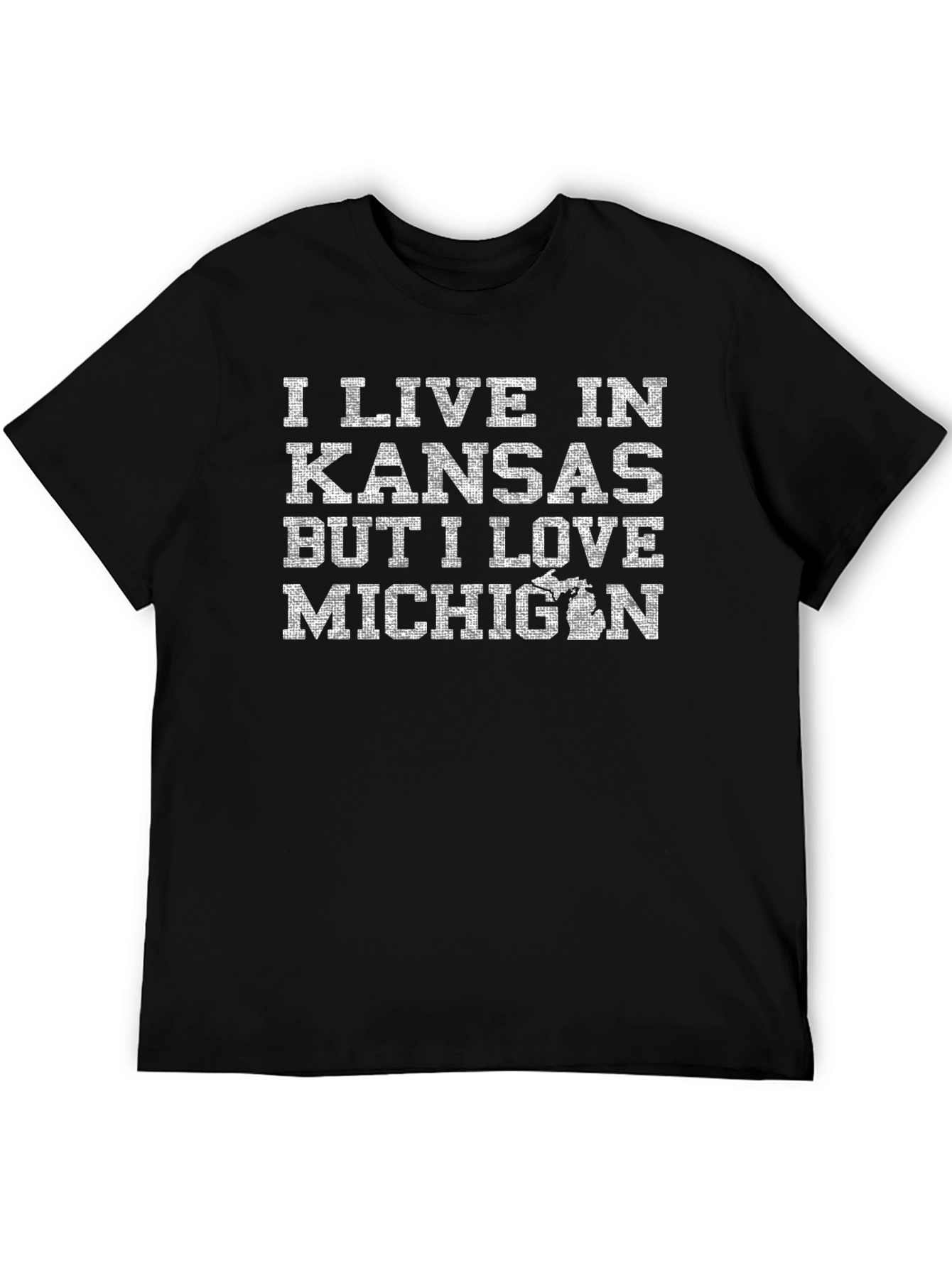 Black Kansas Resident Michigan Lover T-Shirt view 5