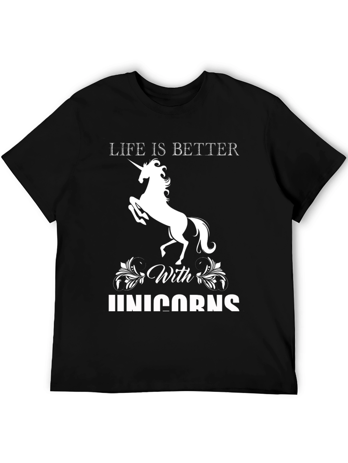 Black Life Is Better With Unicorns T-Shirt view 5