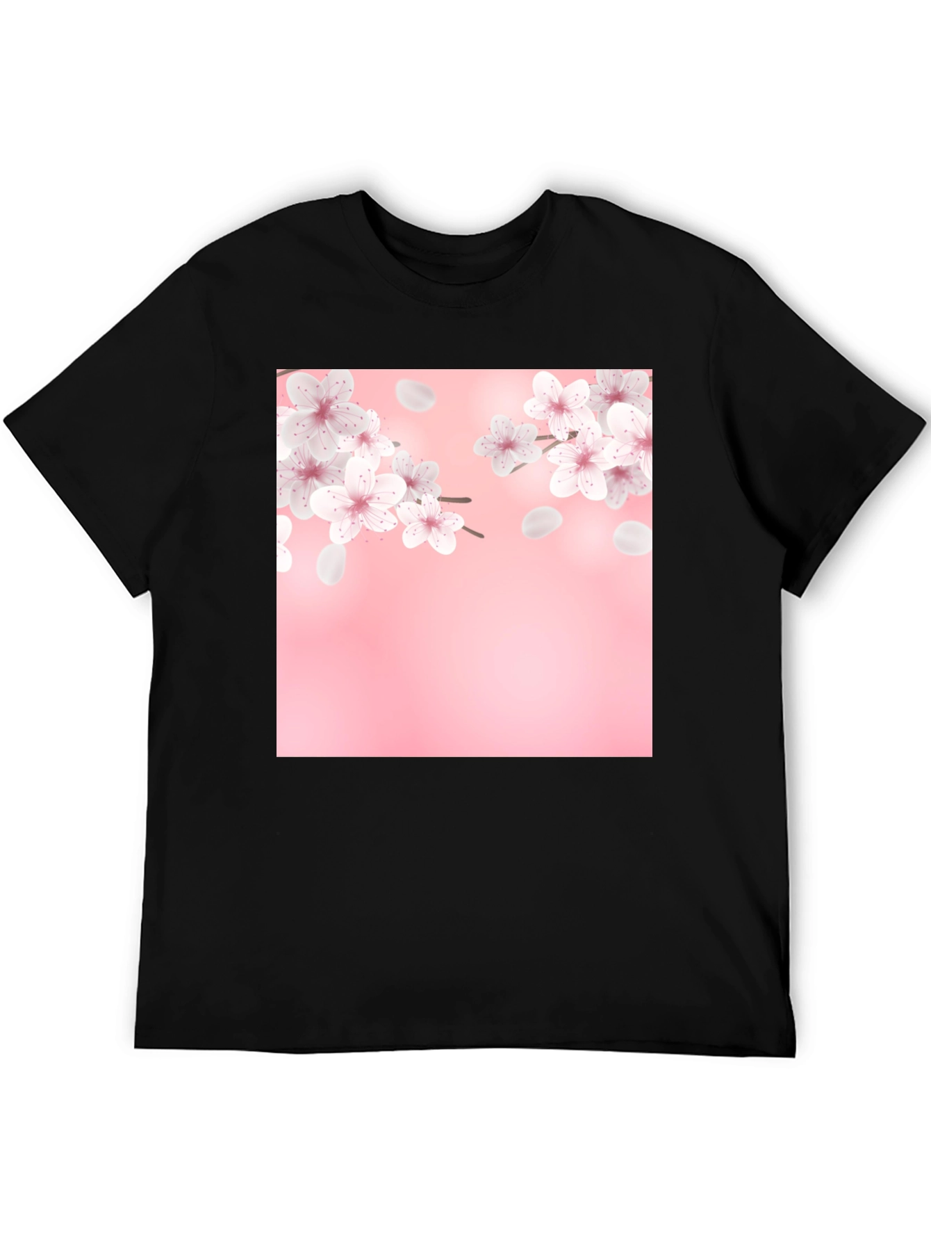 Black Cherry Blossom T-Shirt - Black view 5