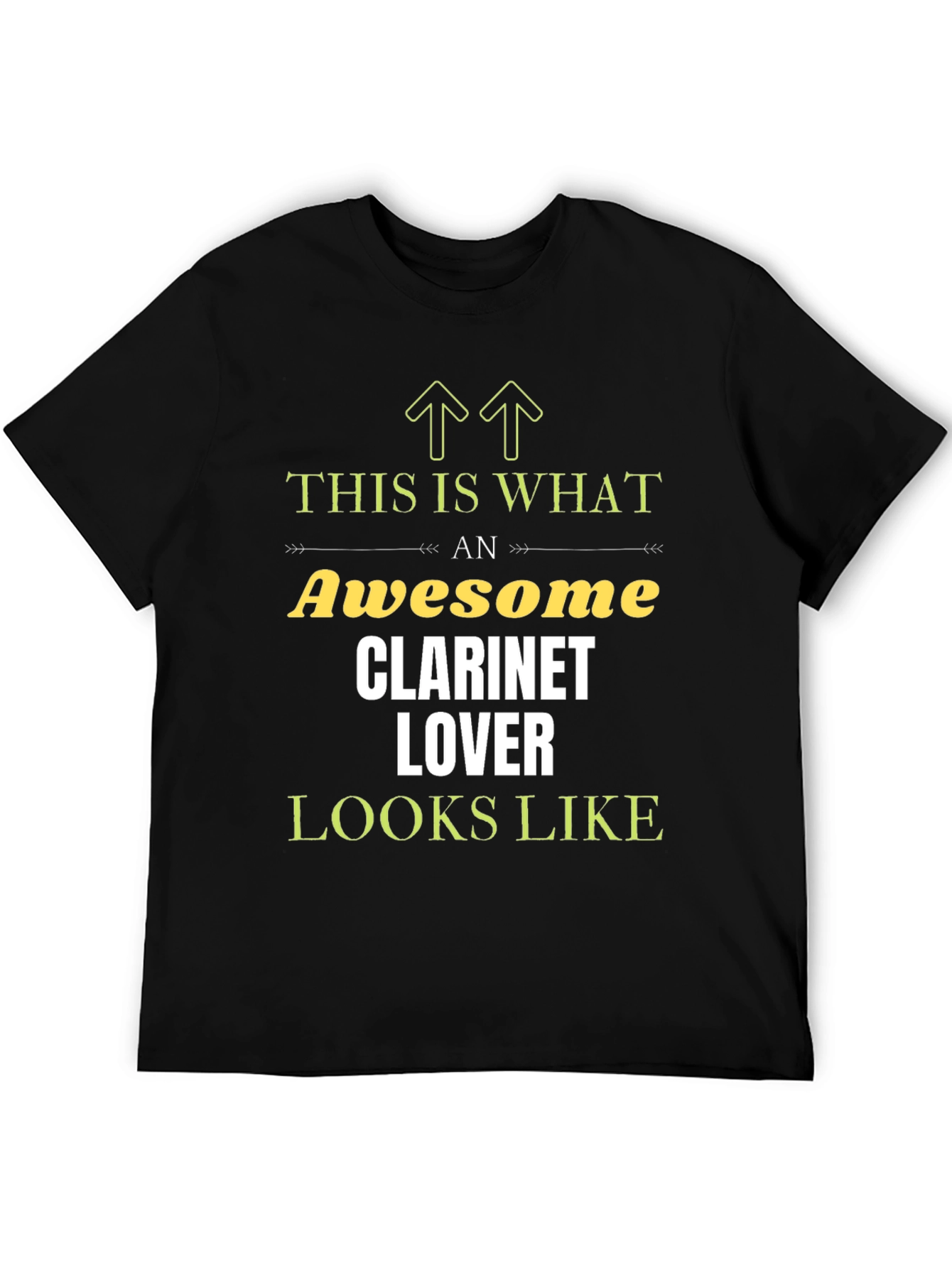 Black Awesome Clarinet Lover T-Shirt view 5