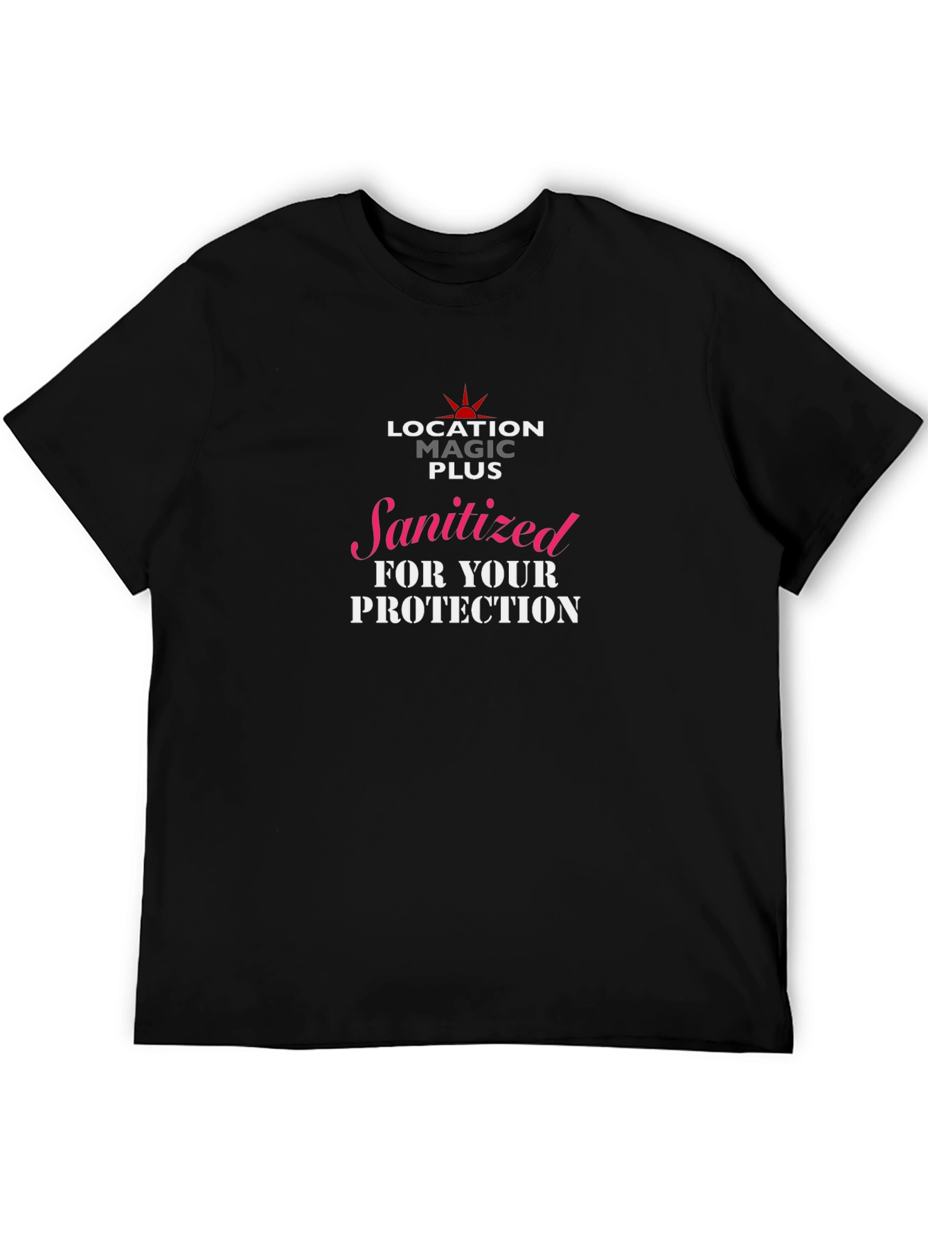 Black Sanitized for Your Protection Graphic T-Shirt view 5