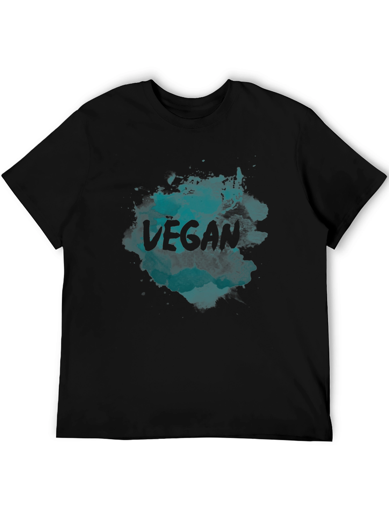 Black Vegan Graphic T-Shirt - Men's Black Tee view 5