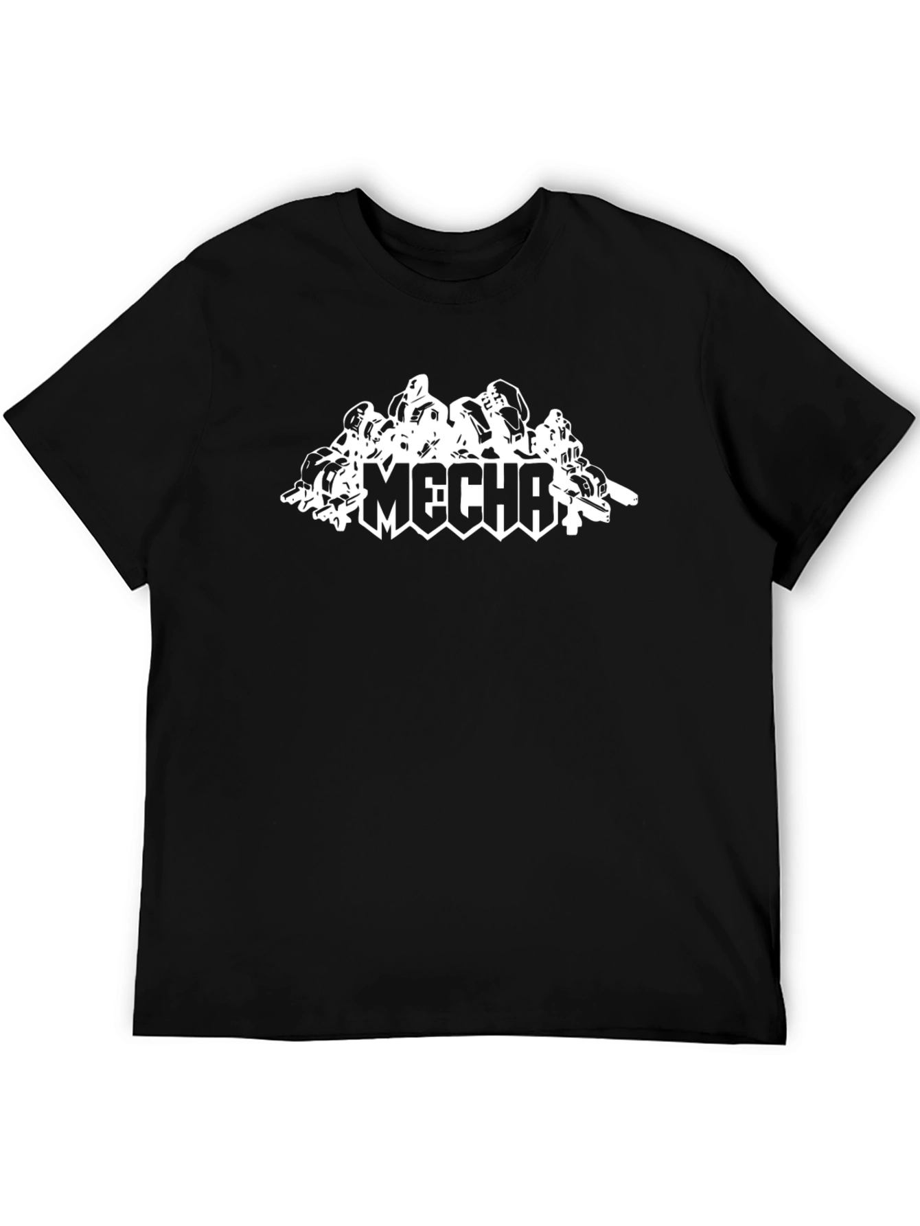 Black Mecha Graphic Tee - Black Cotton Blend view 5