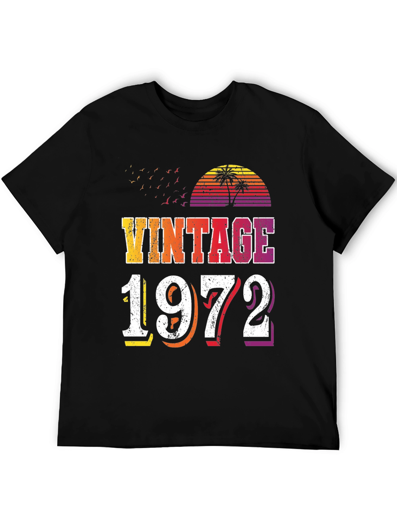 Black Vintage 1972 Graphic T-Shirt Retro Style view 5