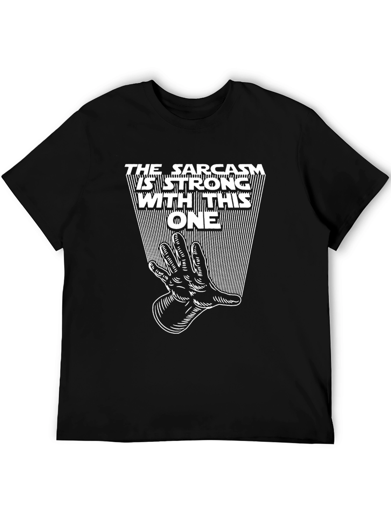 Black Sarcasm Strong T-Shirt - Funny Graphic Tee view 5