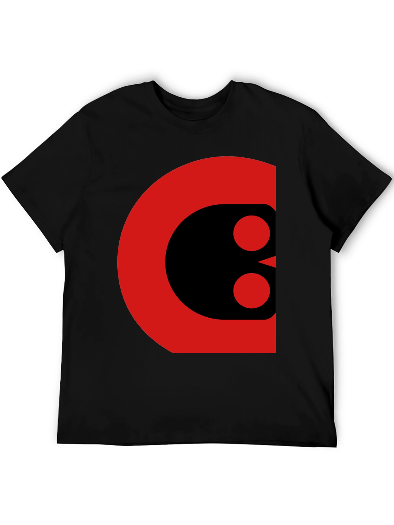 Black Bold Graphic Tee - Abstract Red and Black Design view 5