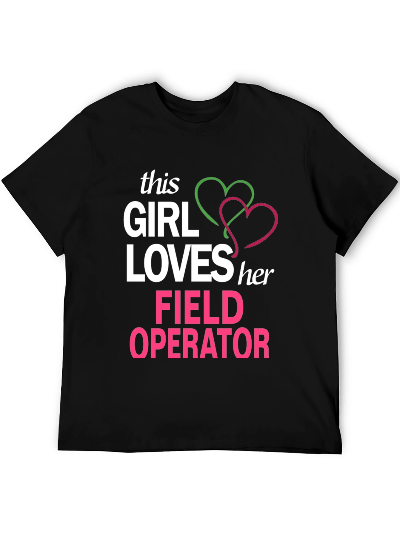 Black This Girl Loves Her Field Operator T-Shirt view 5