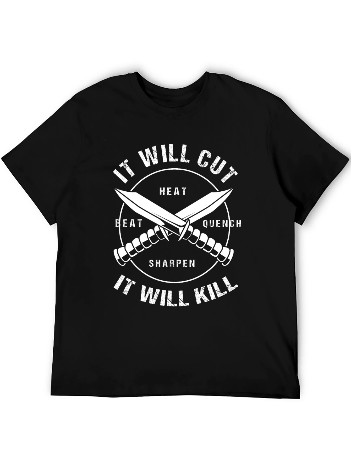 Black It Will Cut and Kill T-Shirt - Black view 5