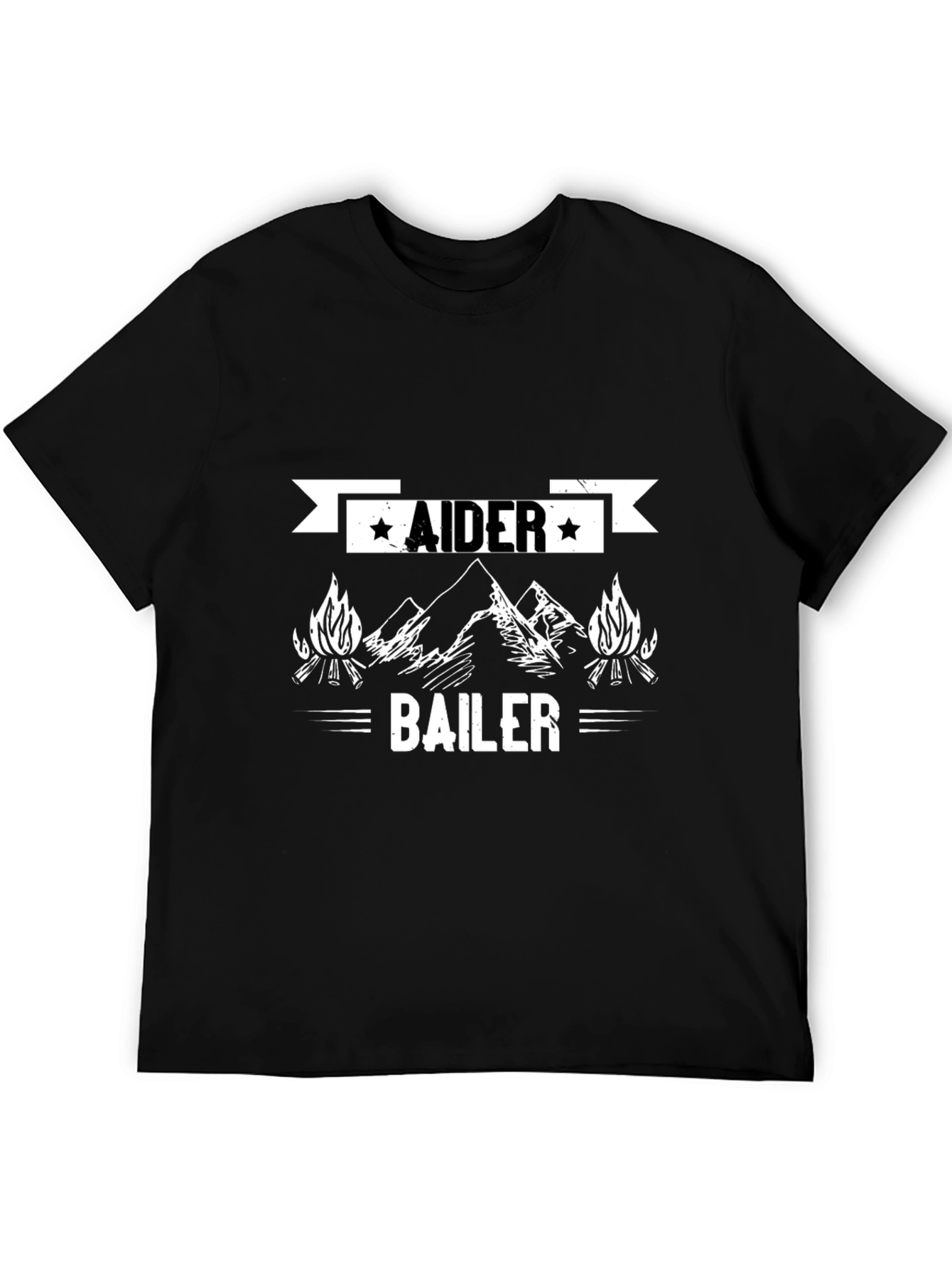 Black Aider Bailer Camping Adventure T-Shirt view 5