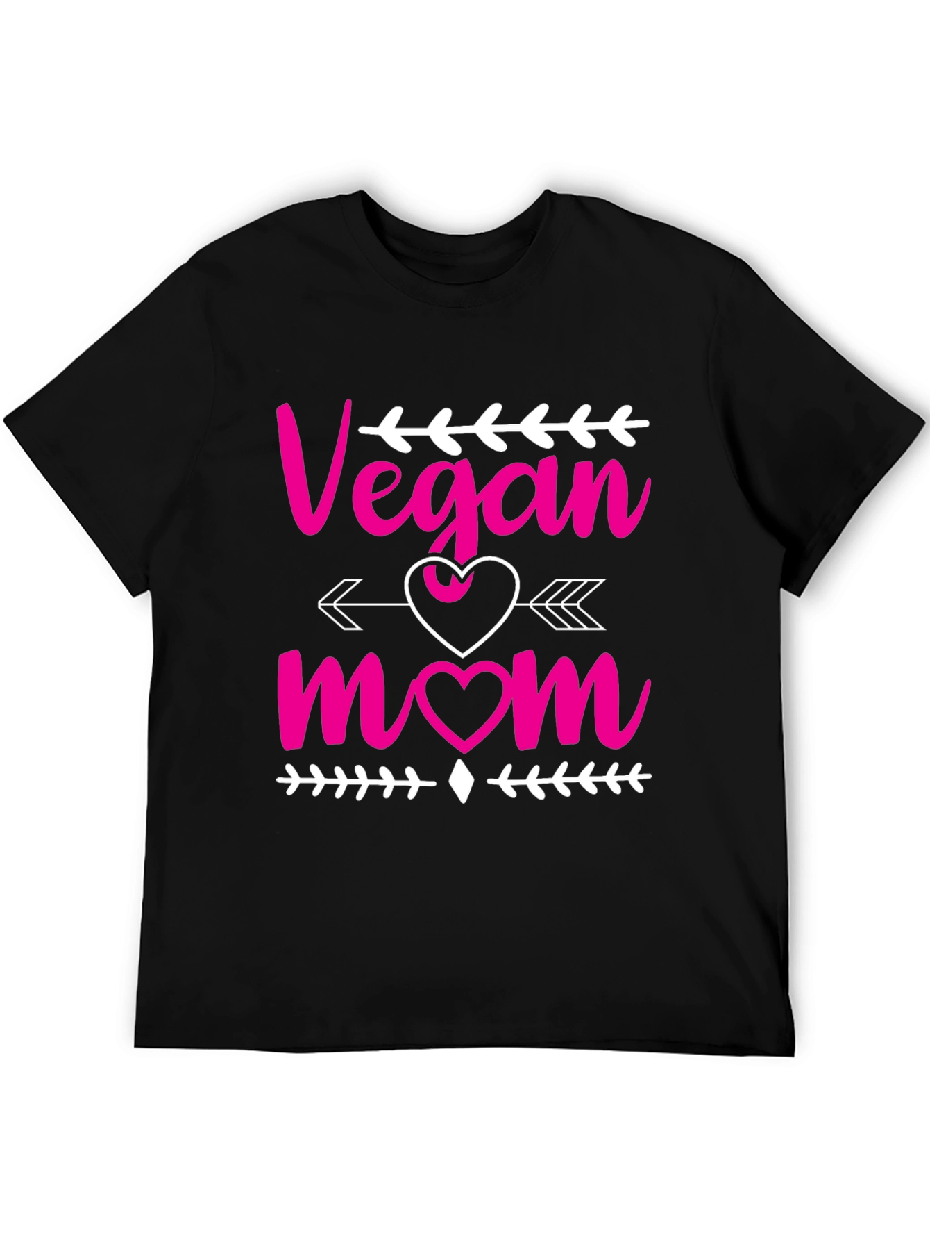 Black Vegan Mom Graphic T-Shirt - Black view 5