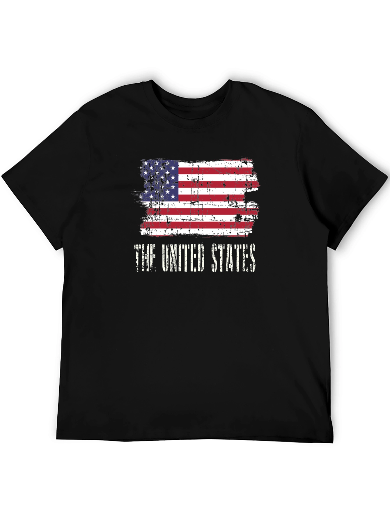 Black USA Flag T-Shirt Patriotic United States Vintage Look view 5