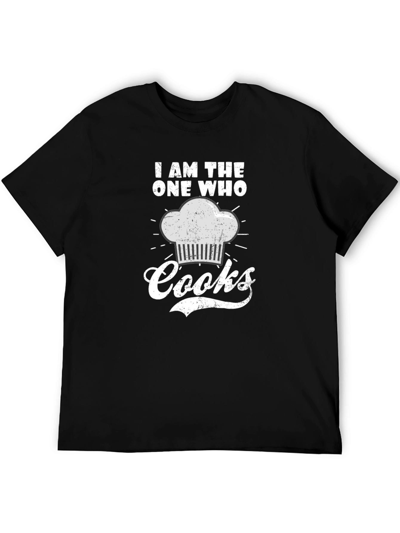 Black I AM THE ONE WHO Cooks Graphic Tee view 5