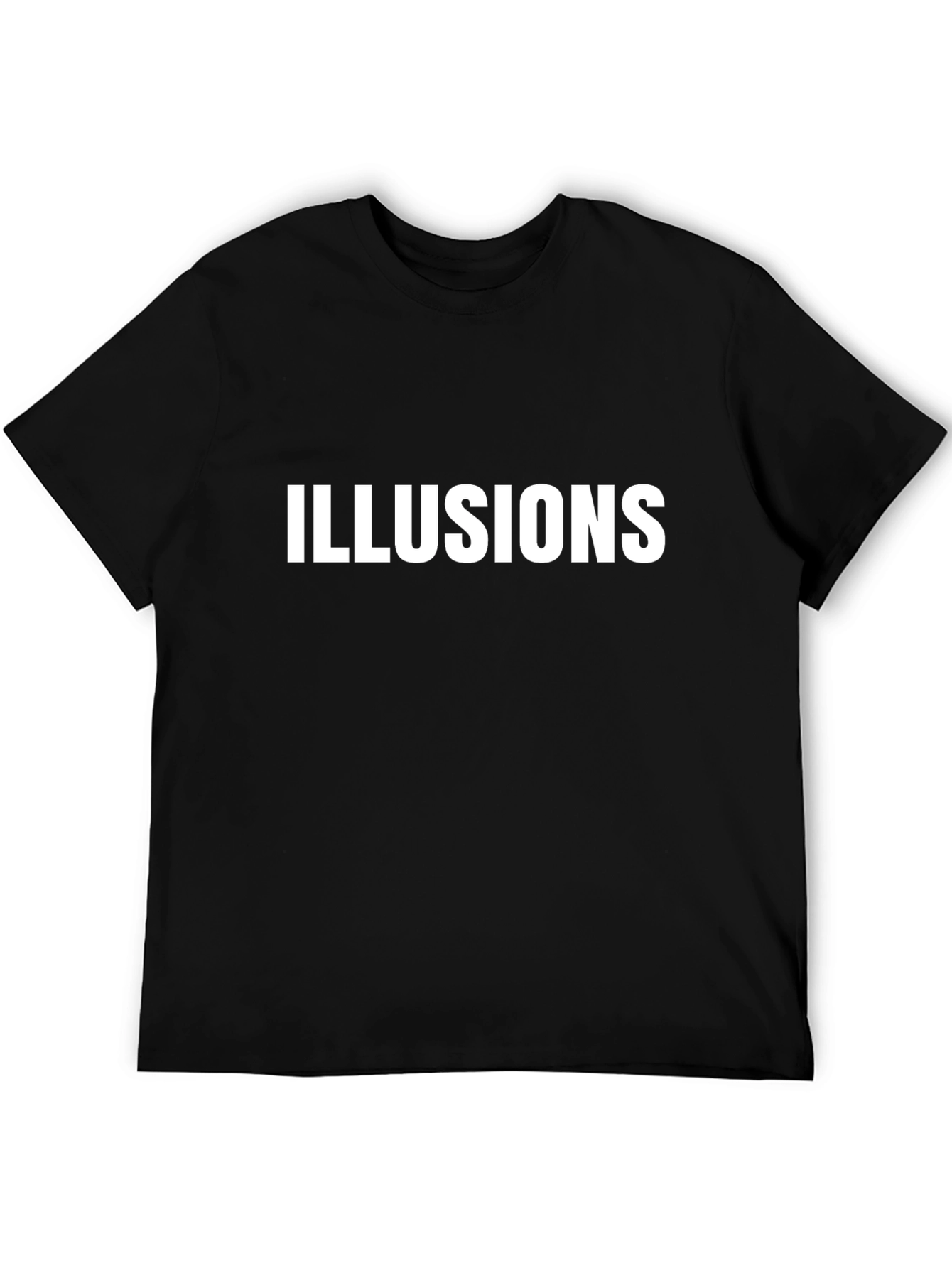 Black Illusions Graphic Tee - Classic Black Cotton T-Shirt view 5