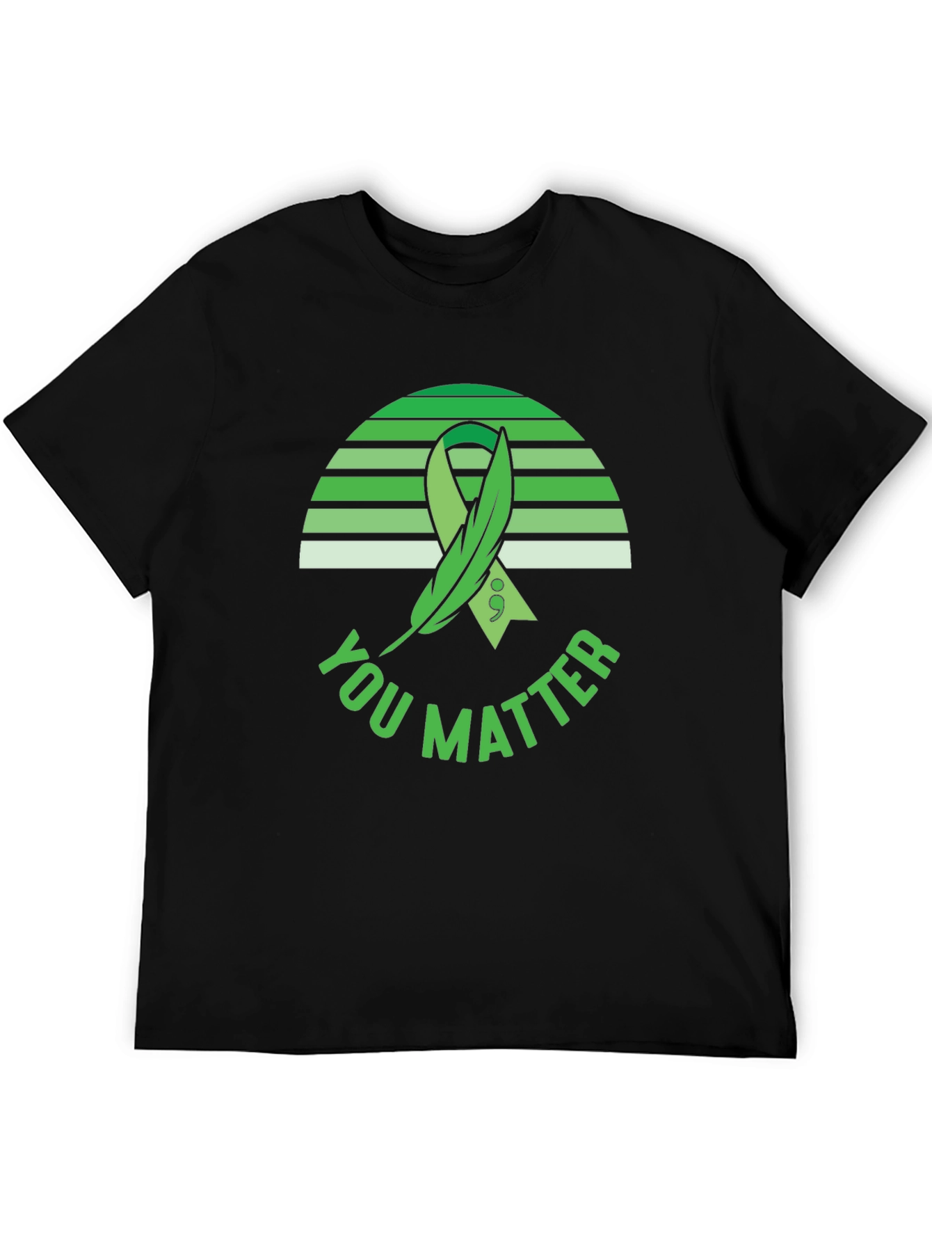Black You Matter T-Shirt: Mental Health Awareness view 5