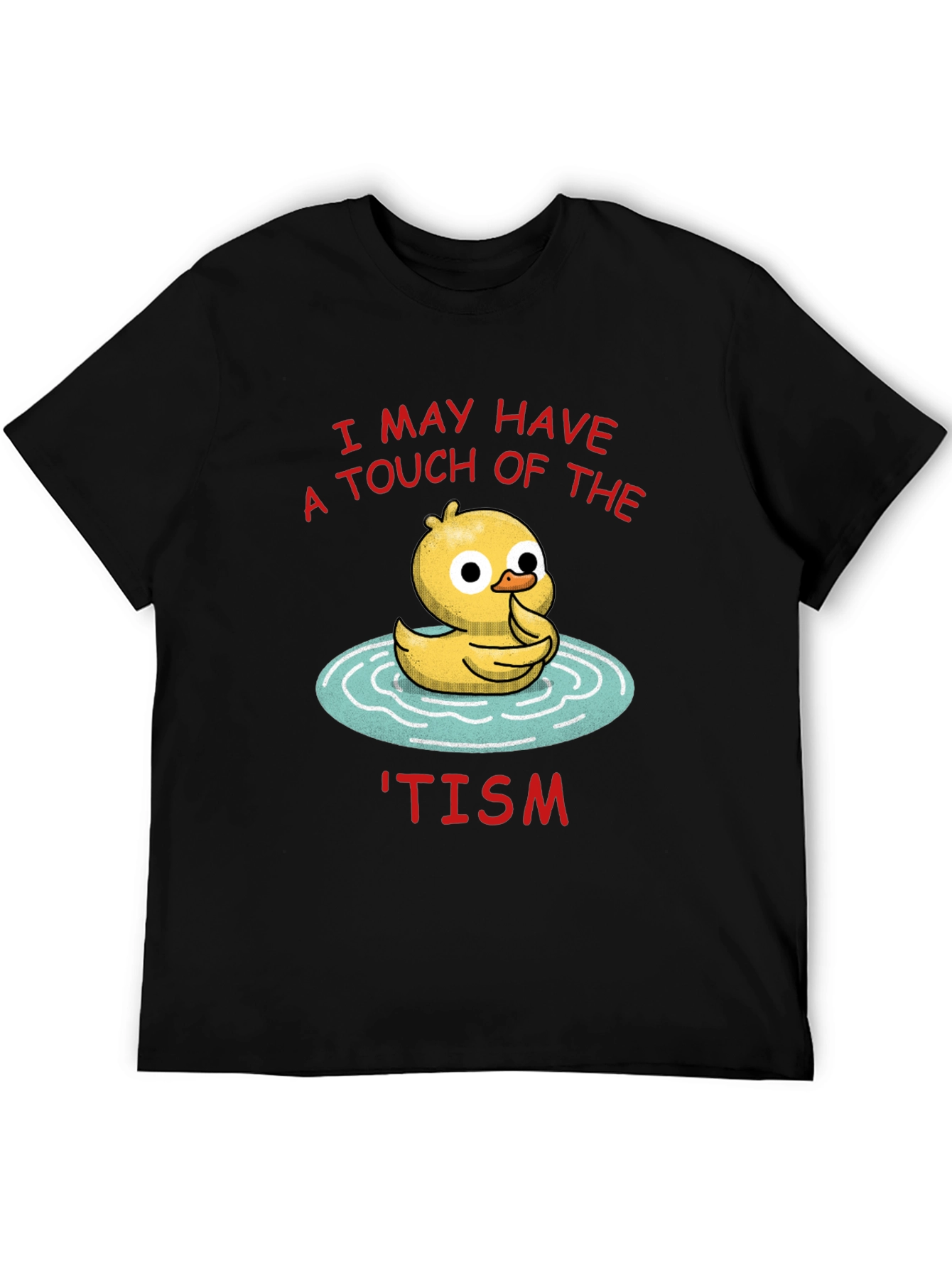 Black Quirky 'Tism Duck Graphic Tee view 5