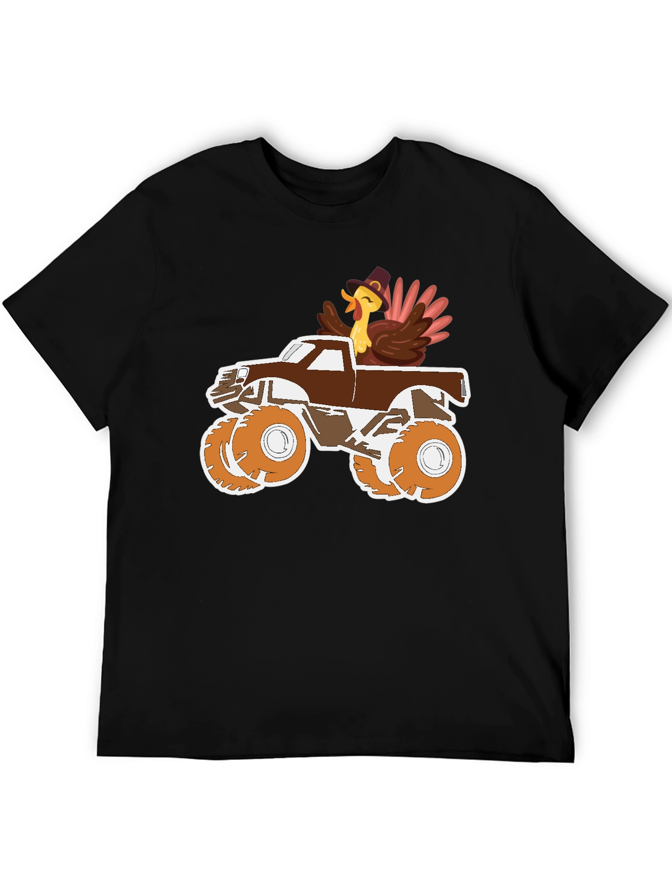 Black Turkey Monster Truck Graphic Tee view 5