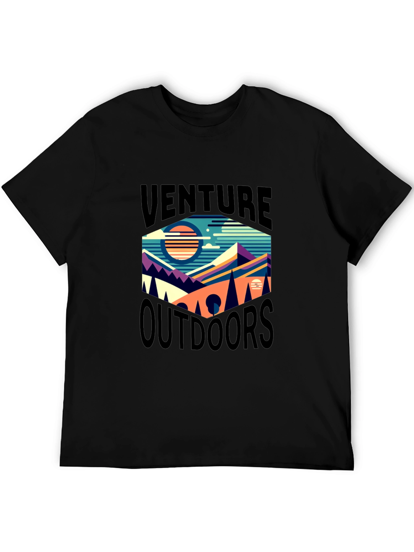 Black Venture Outdoors Graphic Tee - Black view 5