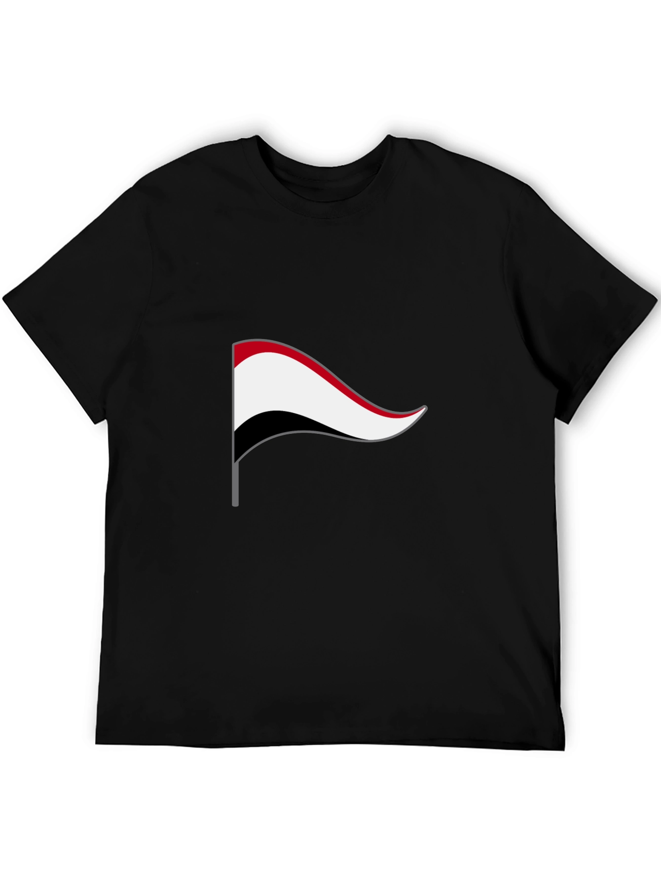 Yemen Flag Graphic Tee - Black Cotton T-Shirt - 5