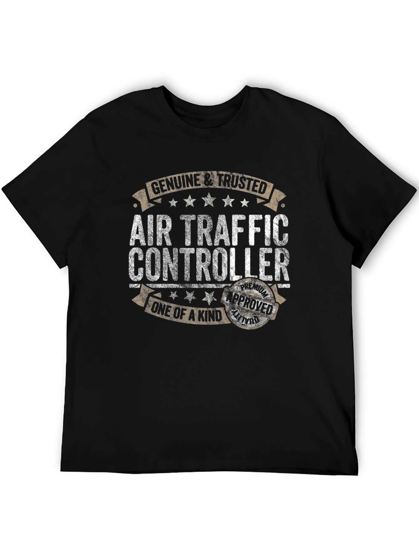 Black Air Traffic Controller T-Shirt - Genuine & Trusted Tee view 5
