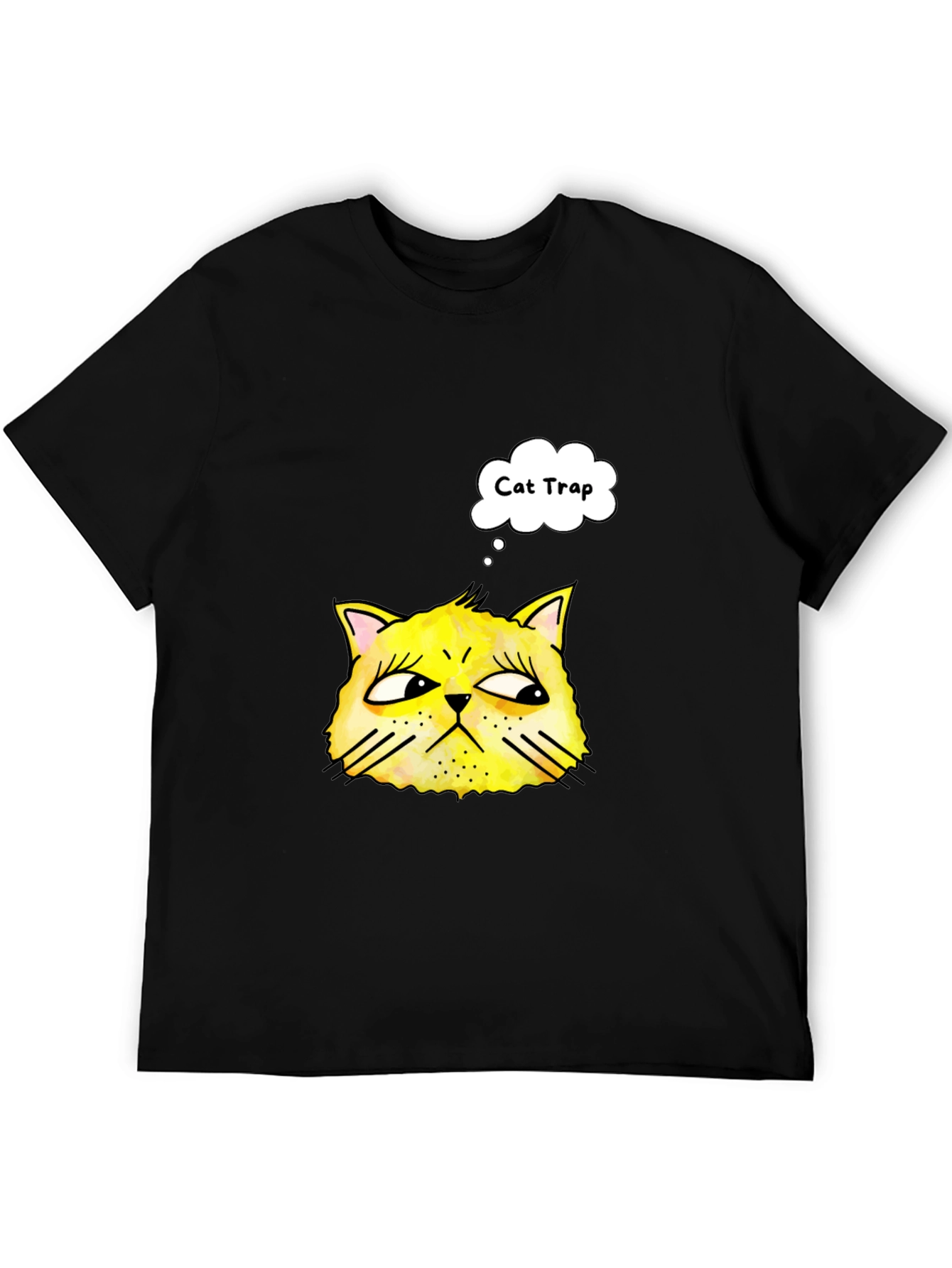 Black Cat Trap T-Shirt - Funny Graphic Tee view 5