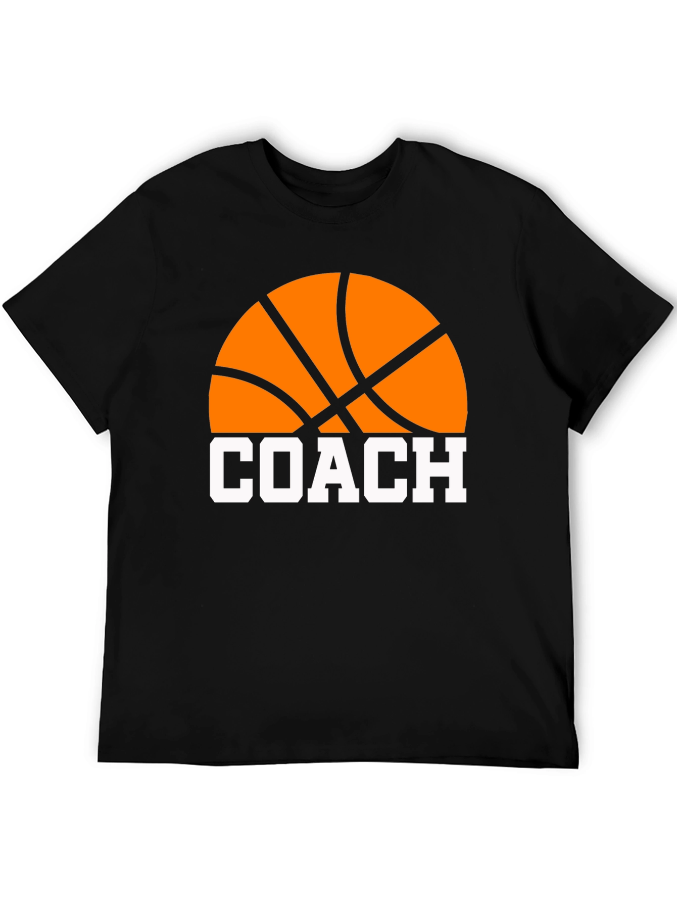 Black Basketball Coach T-Shirt view 5