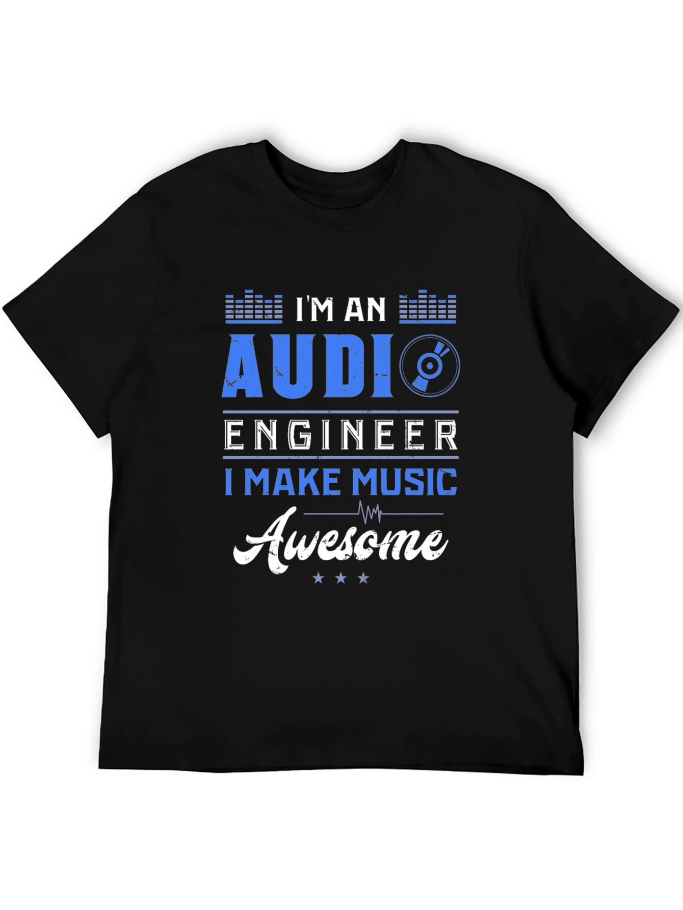 Black Audi Engineer Music Awesome T-Shirt view 5