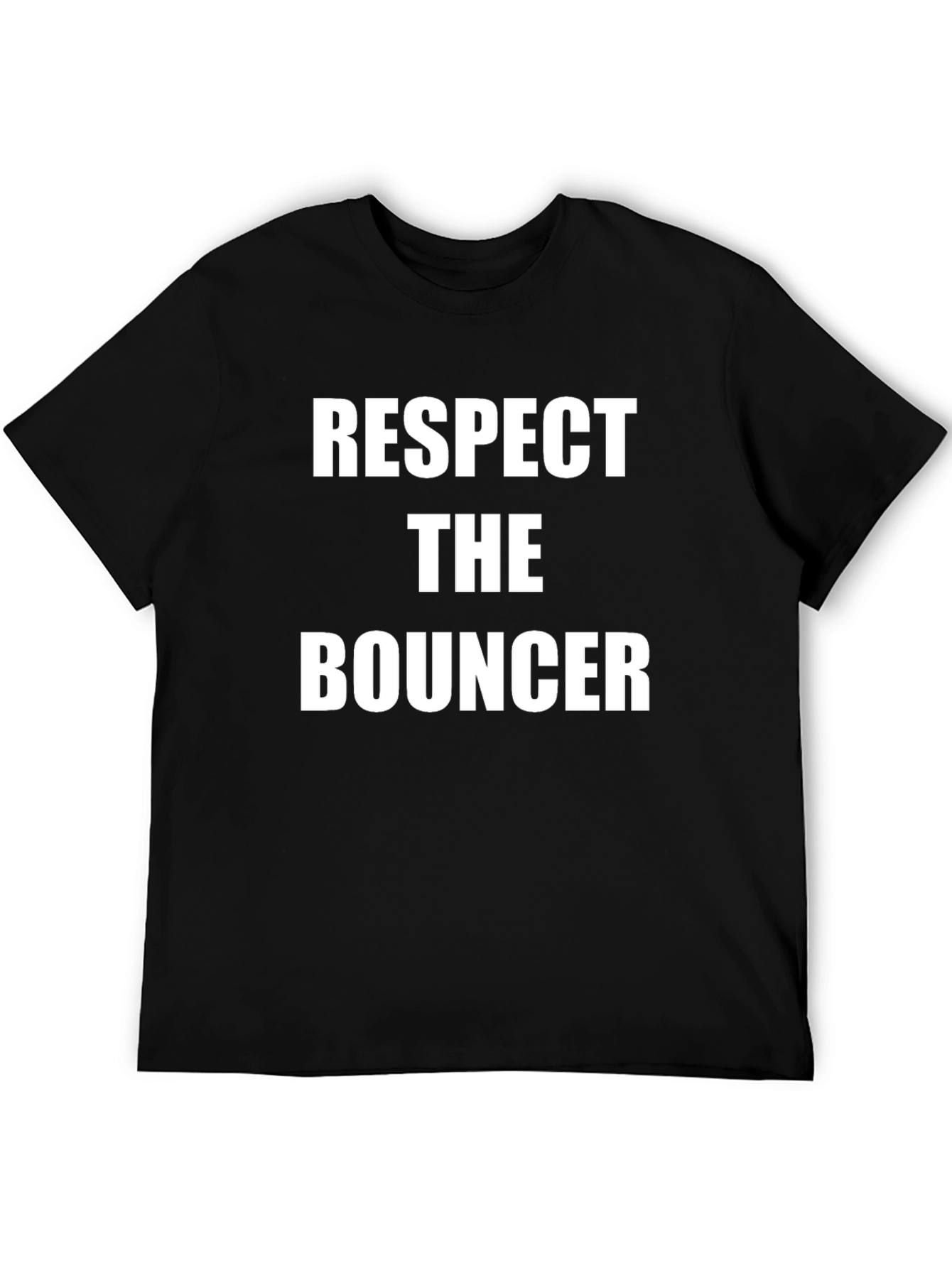 Black Respect The Bouncer Graphic Tee - Bold Black Cotton T-Shirt view 5
