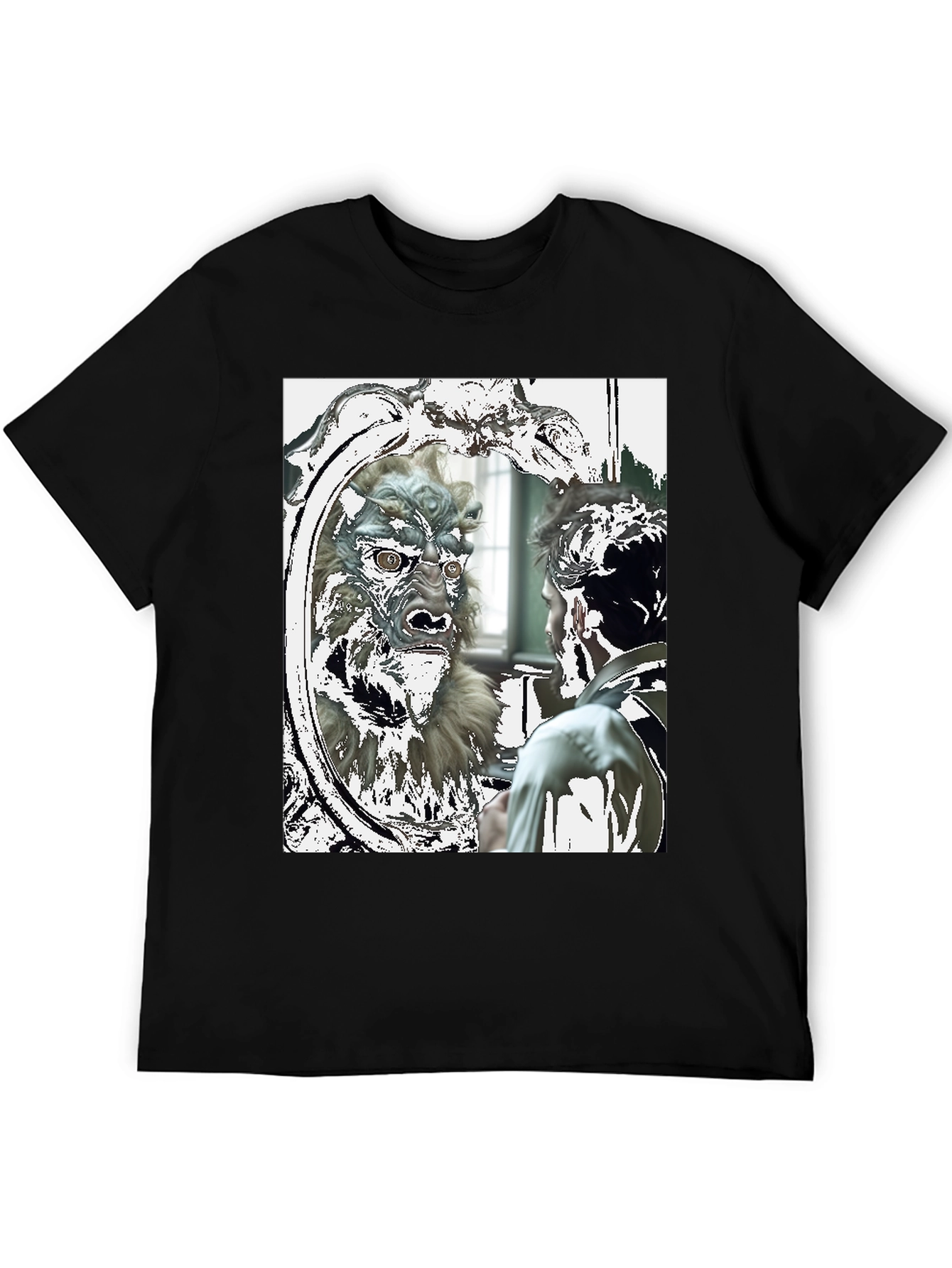 Black Monster Reflection Graphic Tee view 5