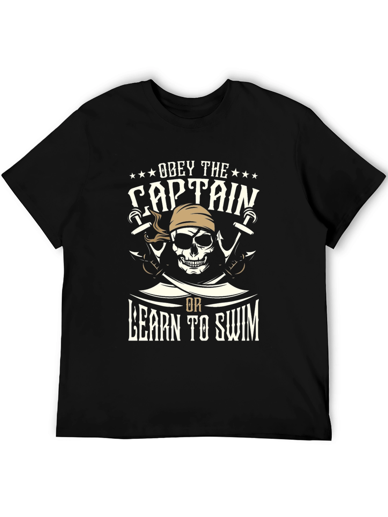 Black Obey the Captain T-Shirt view 5