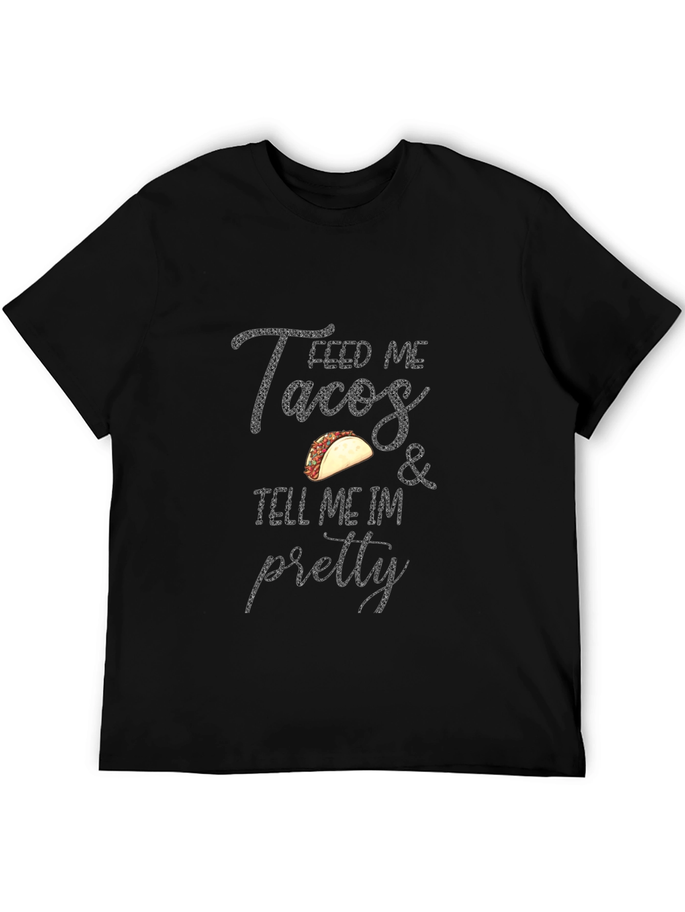 Black Feed Me Tacos Graphic Tee - Black T-Shirt view 5