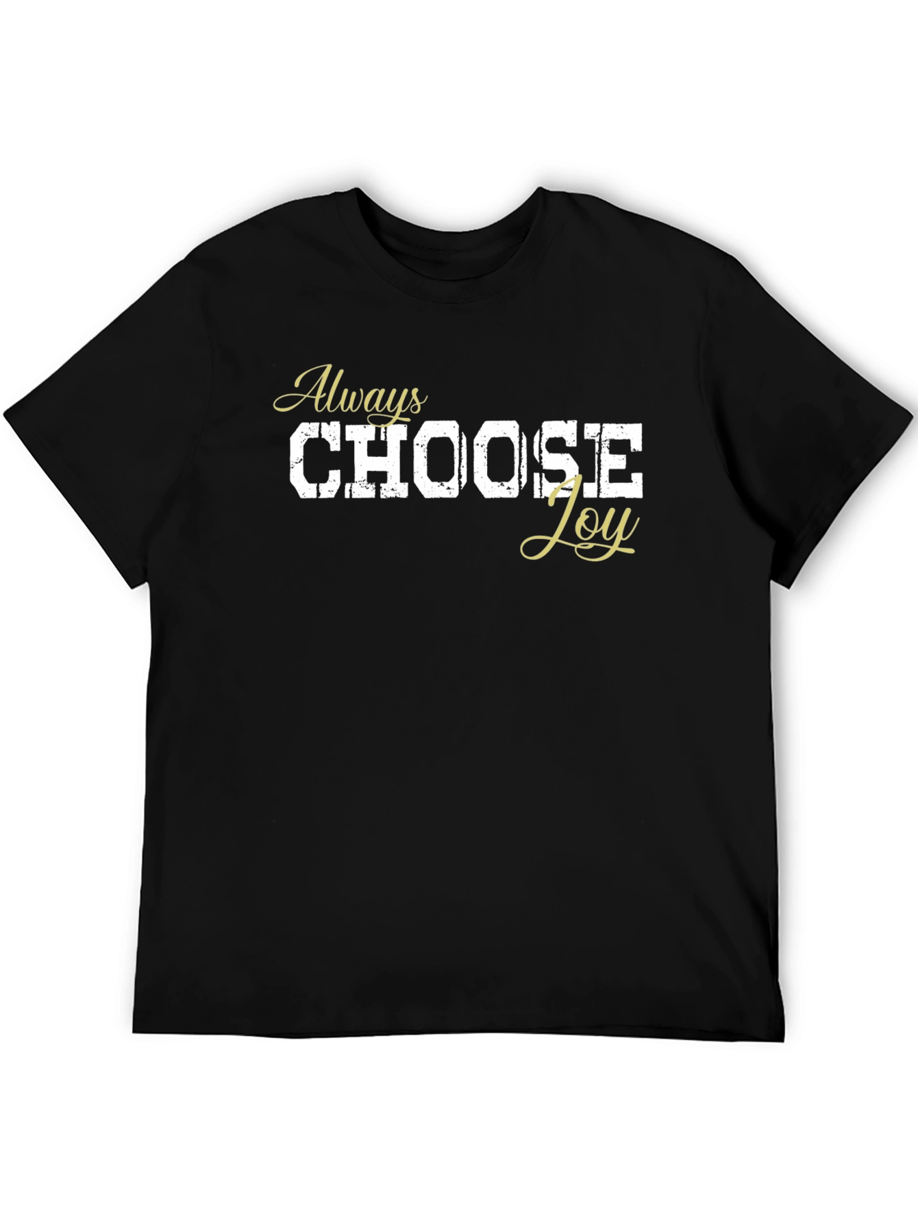 Black Always Choose Joy Black Graphic T-Shirt view 5