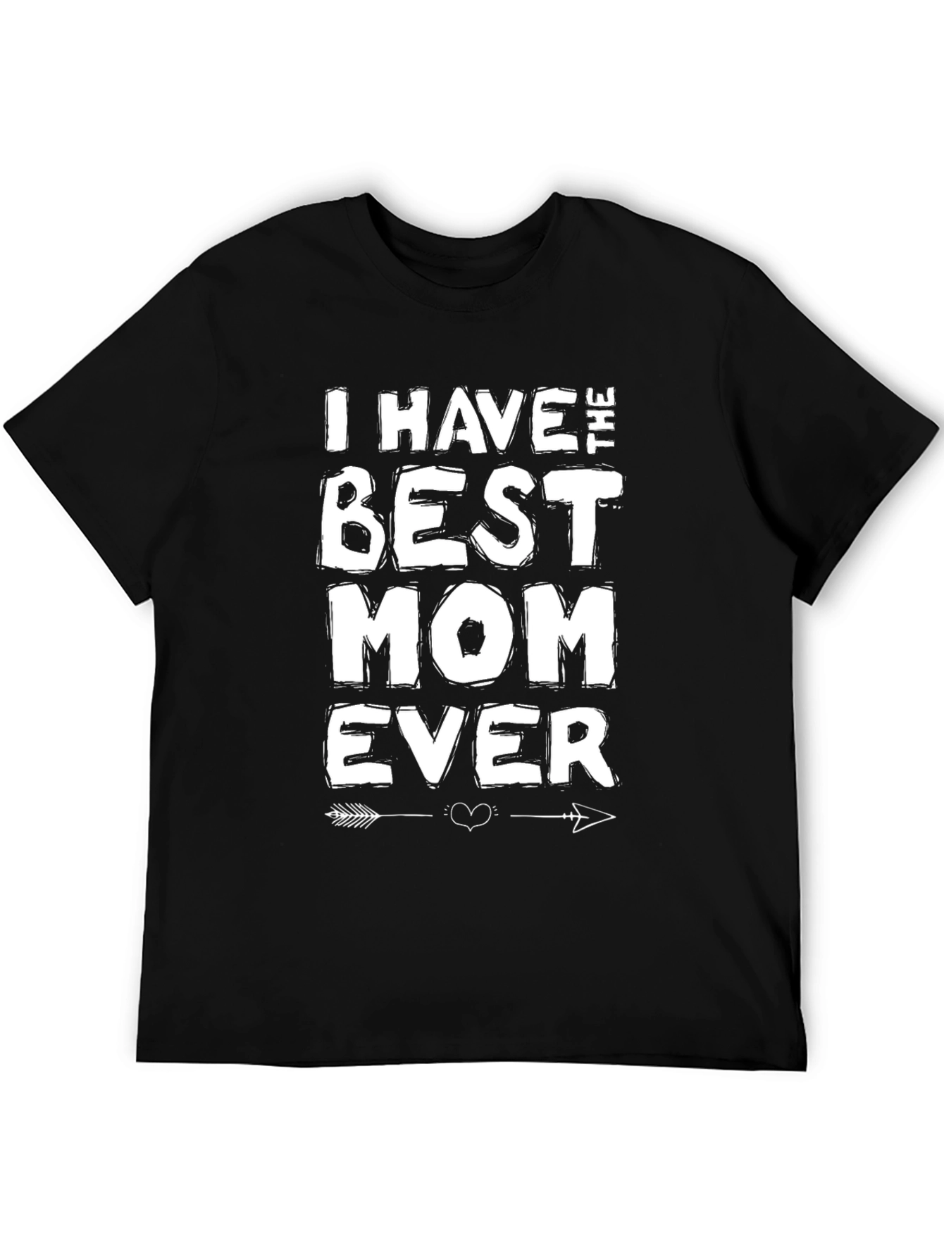 Black Best Mom Ever Graphic T-Shirt - Men's Black Crew Neck view 5