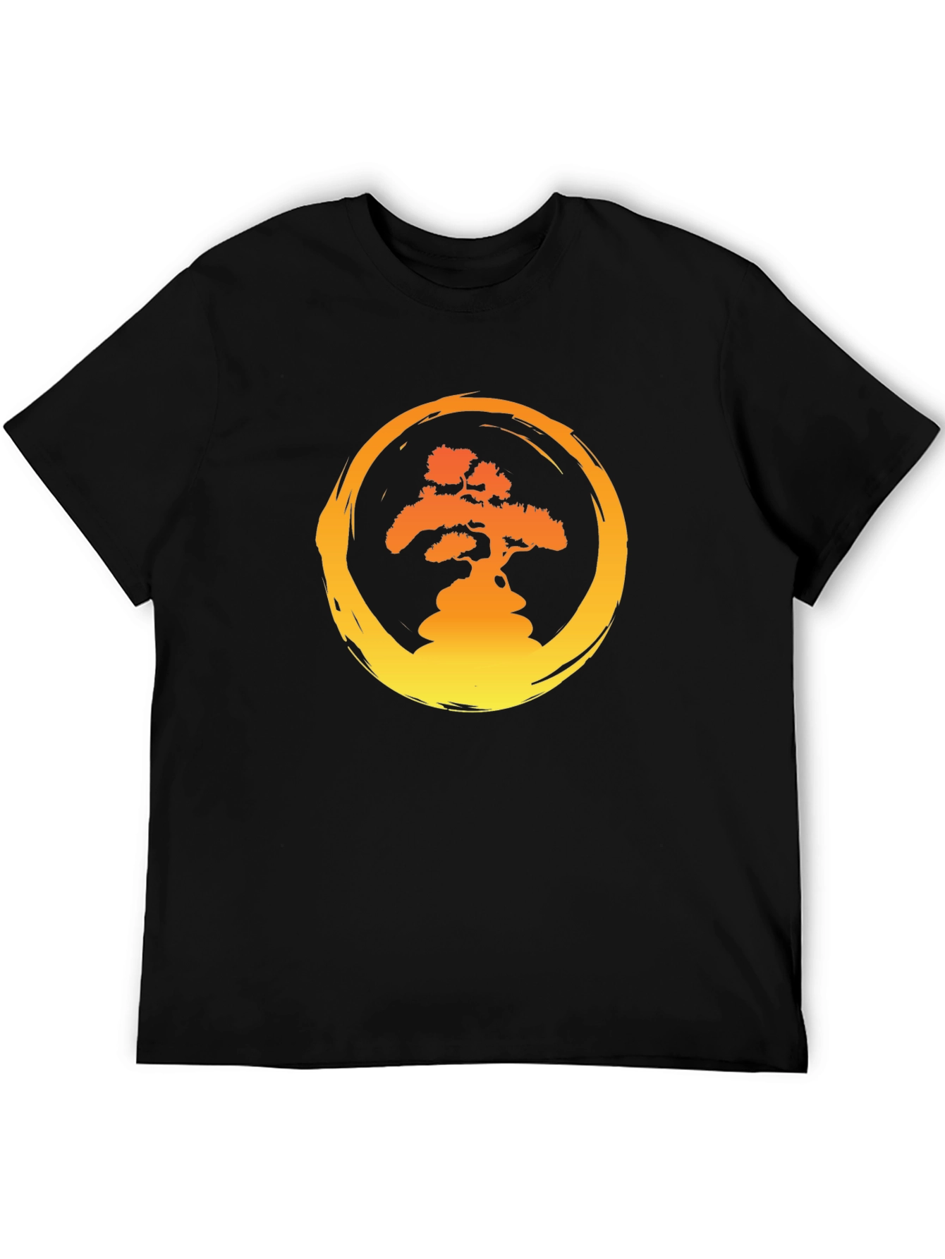 Black Zen Bonsai T-Shirt -  Enso Circle view 5