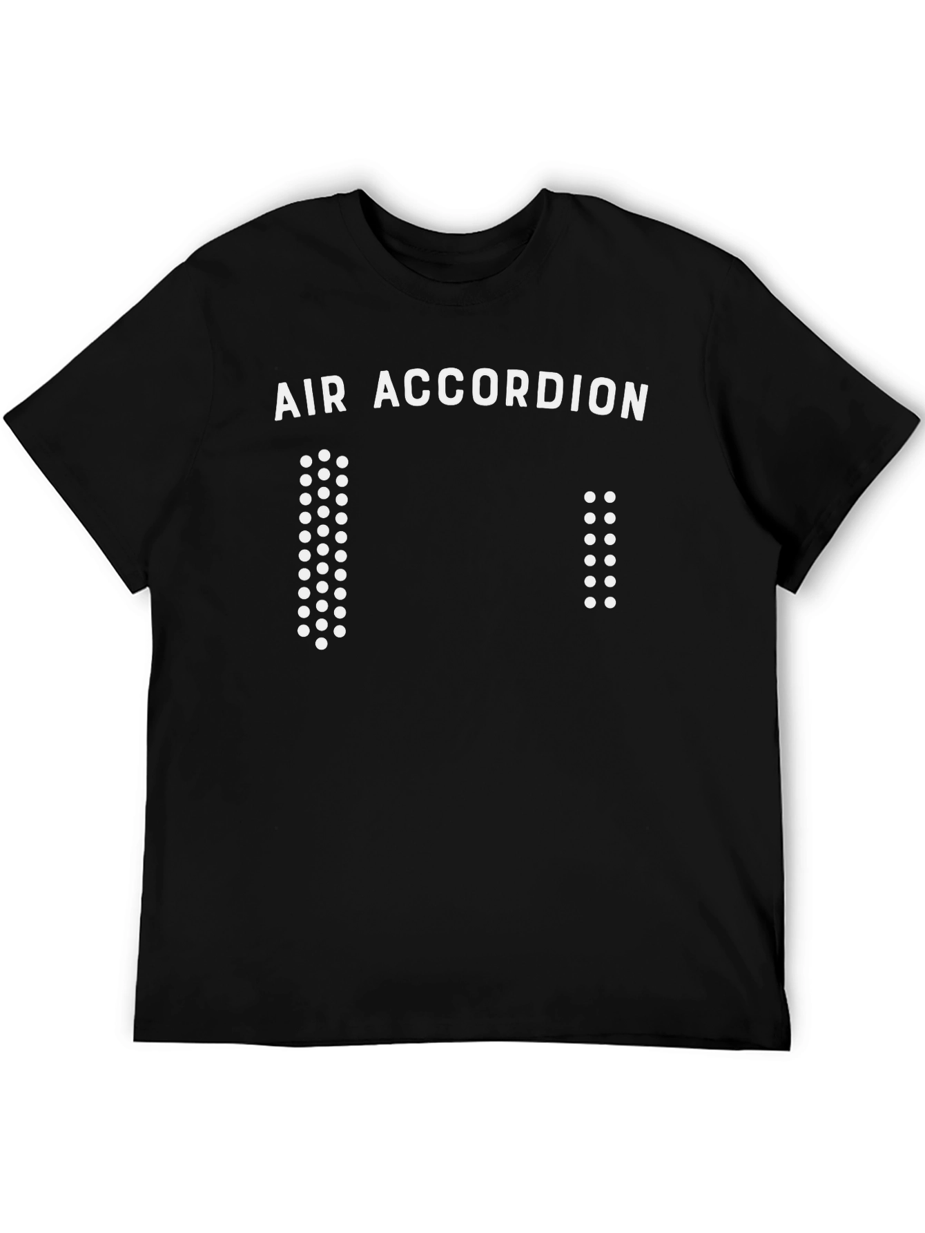 Black Air Accordion Funny Black T-Shirt view 5