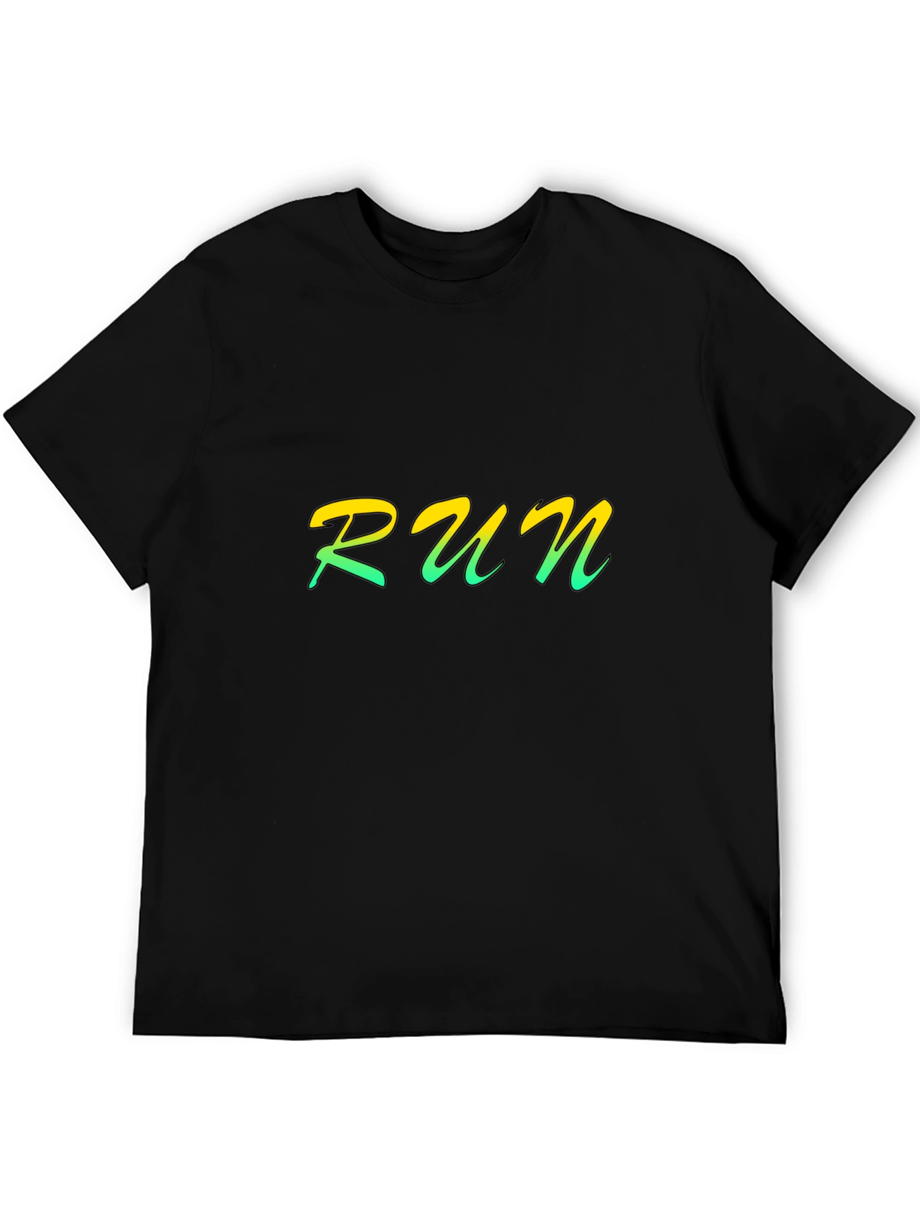 Black Men's Black RUN Graphic Tee view 5