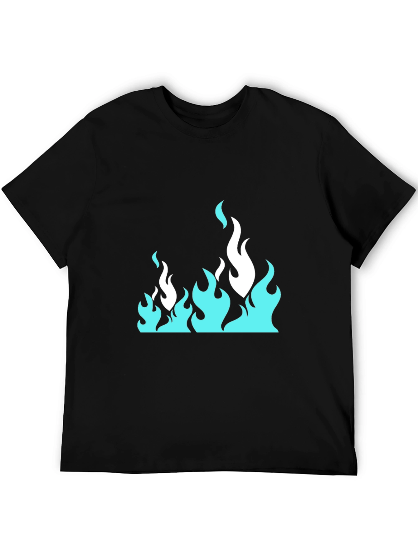 Black Cool Flames Graphic Tee - Black view 5
