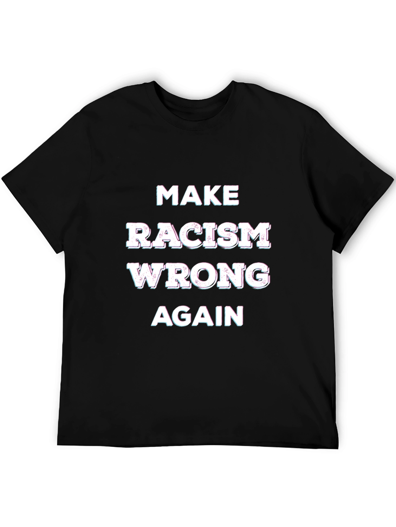 Black Make Racism Wrong Again Graphic Tee view 5